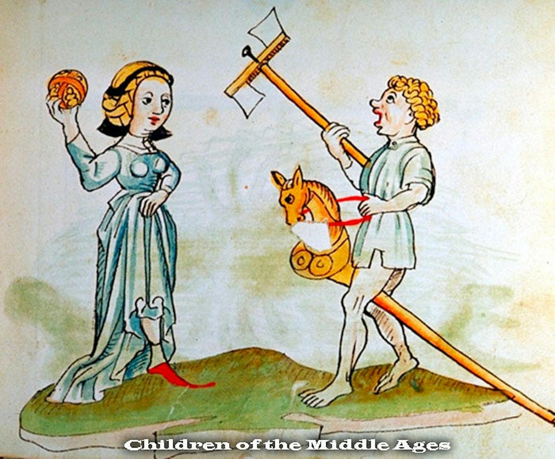 Jouer au Moyen Âge. Source : Compagnon d'une femme médiévale.