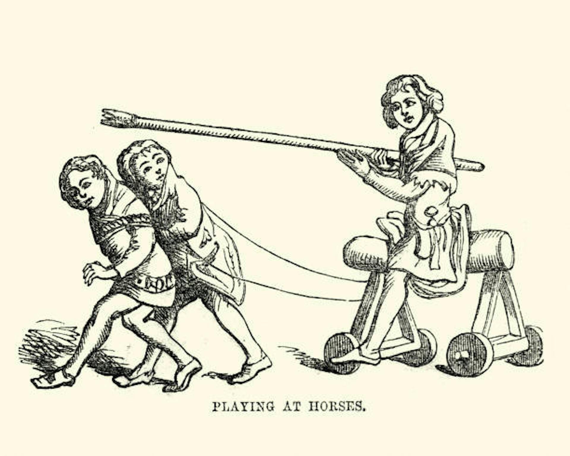 中世纪时（与“马”）玩耍。资料来源：iStock。