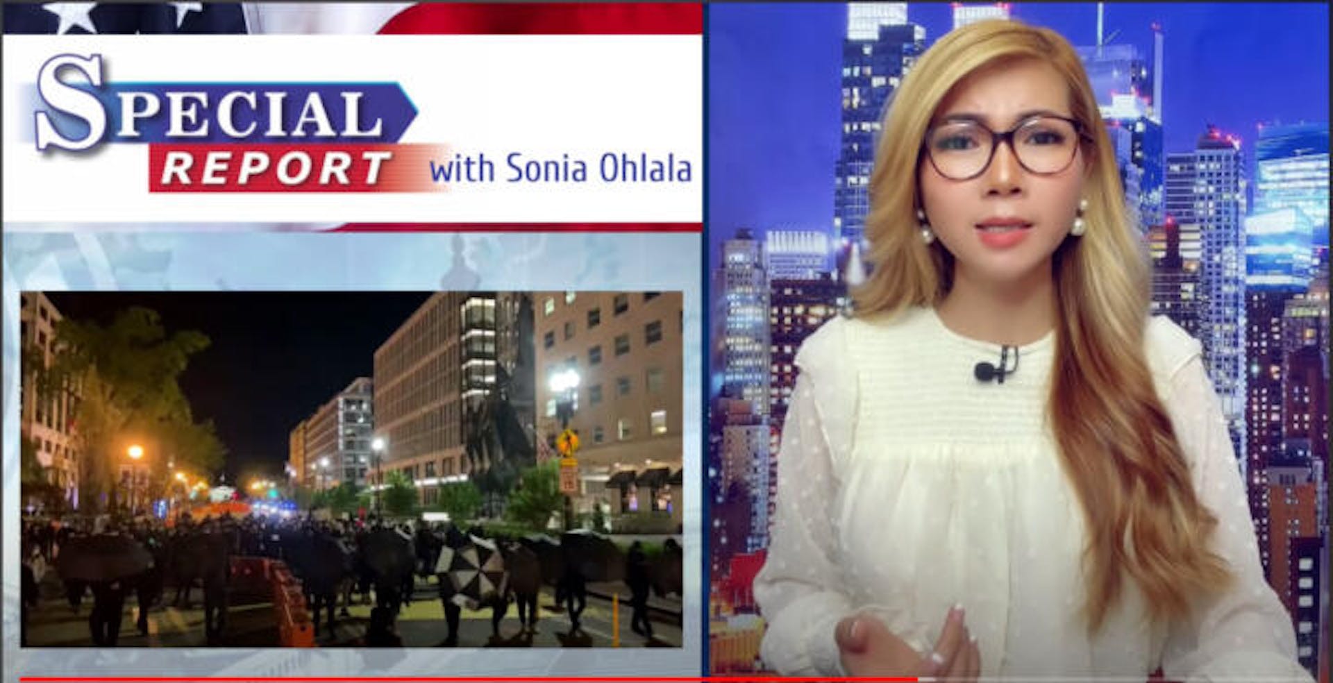 Caption: Sonia Ohlala discussing BLM protests on YouTube.