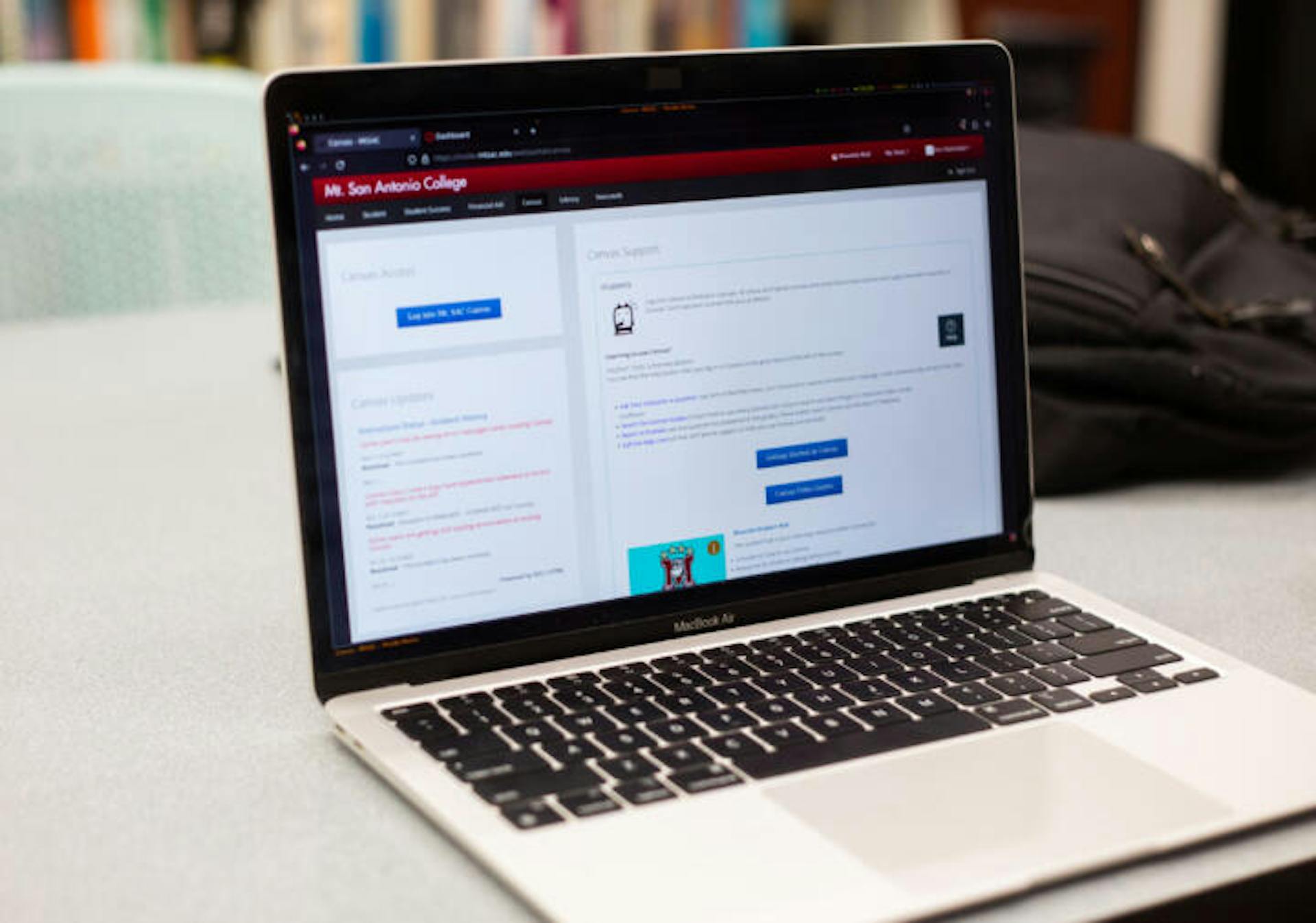 Mt. SAC students use Canvas to communicate with their professors and peers, complete assignments, and monitor their grades. Every action they take in the program is logged. Credit: Susanica Tam