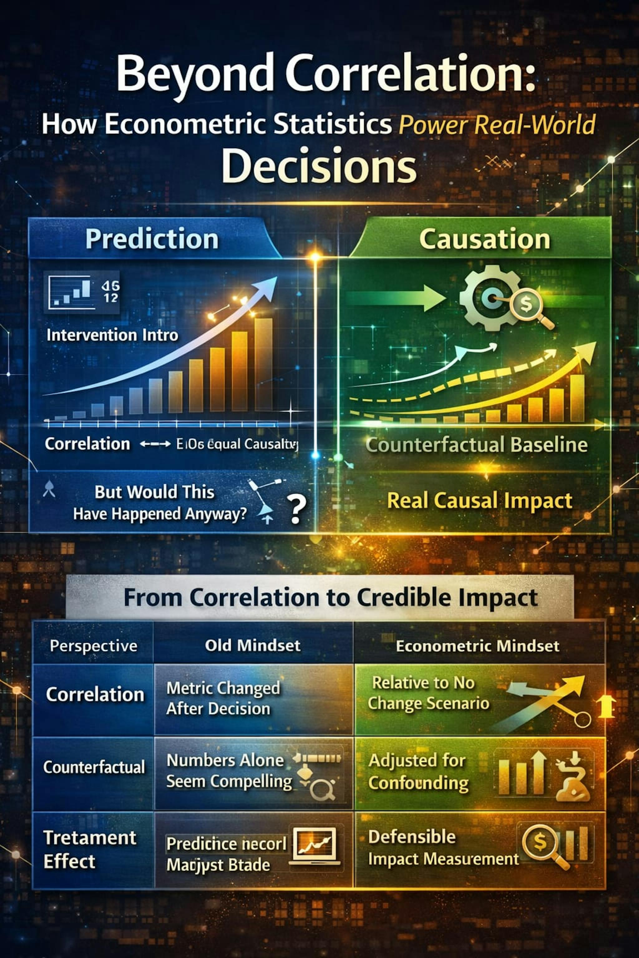 featured image - Beyond Correlation: How Econometric Statistics Power Real-World Decisions