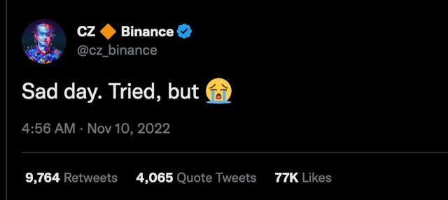 /according-to-sbf-binance-ceo-cz-caused-the-bank-run-and-never-intended-to-acquire-ftx feature image