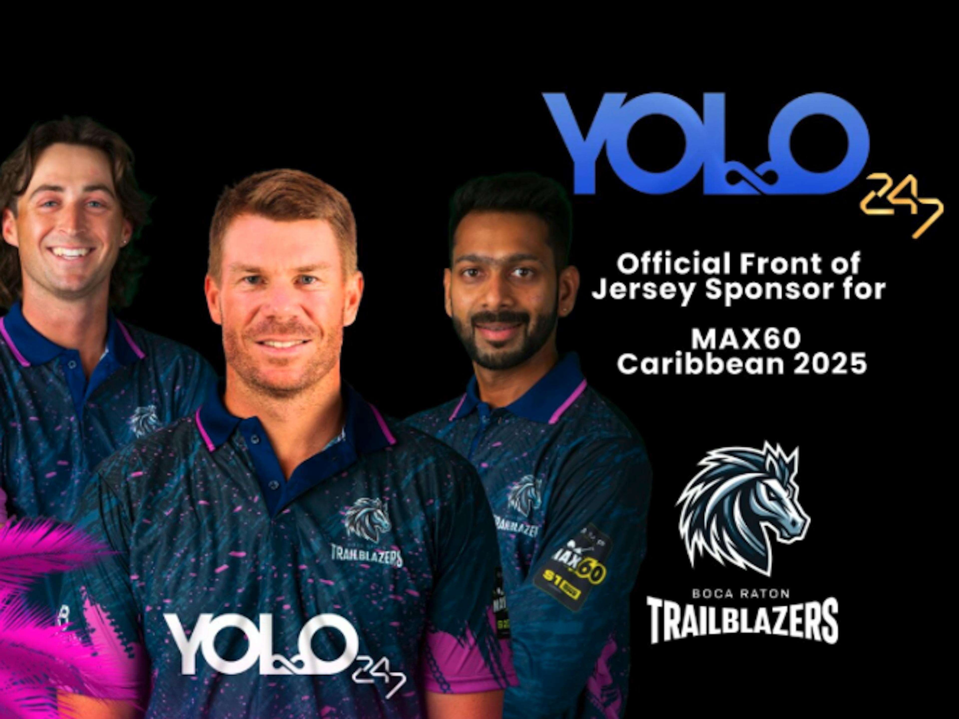 Yolo247 Named Front-of-Jersey Sponsor for Boca Raton Trailblazers in MAX60 Caribbean League 2025