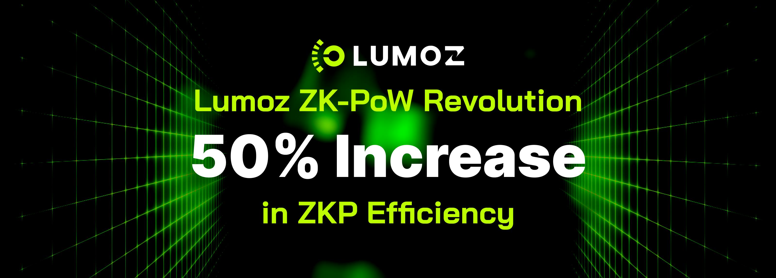 Lumoz: Leading ZK-PoW Algorithm, ZK Computation Efficiency Improved by 50%