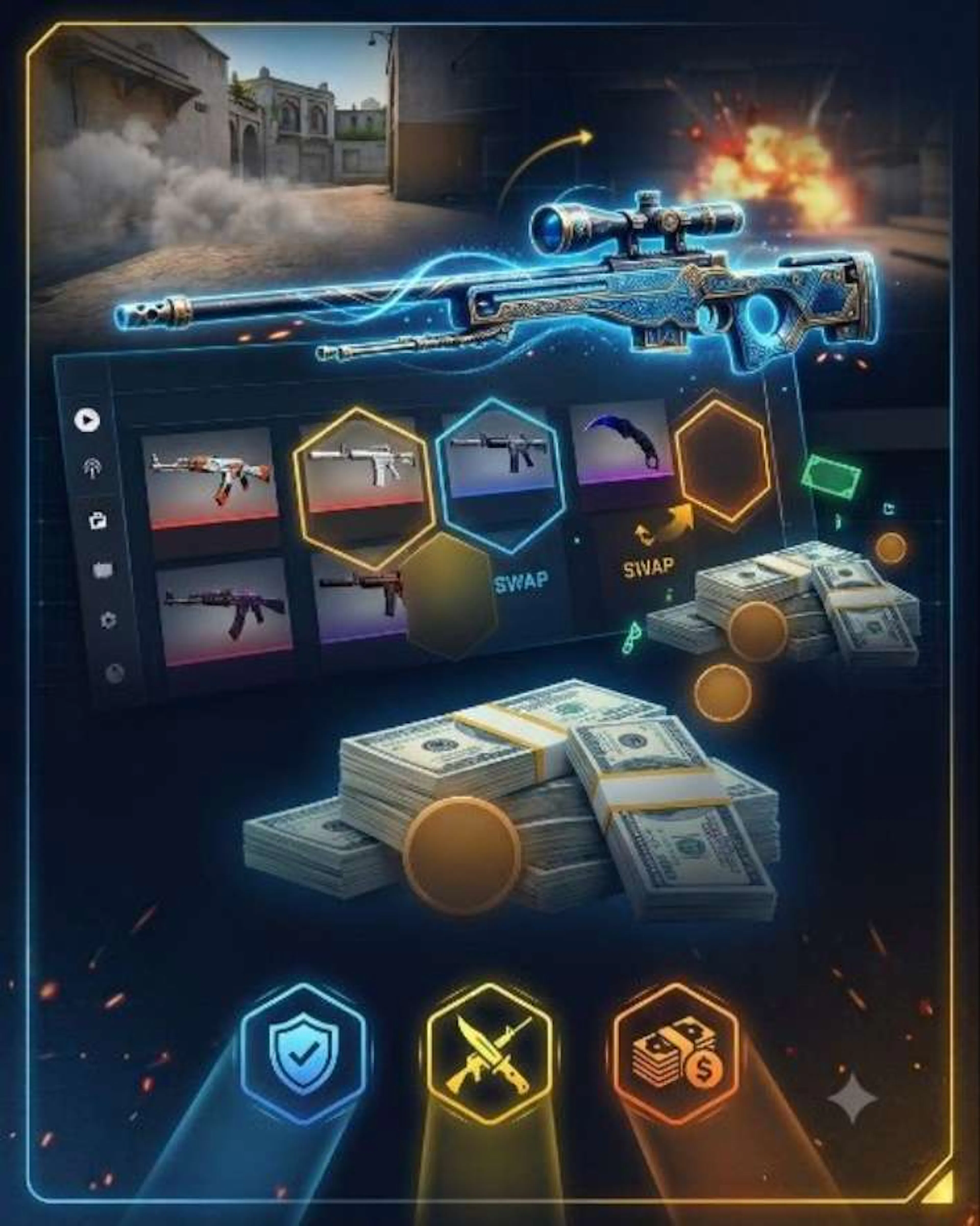 featured image - Code, Skins, and Cash: The Most Trusted CS2 Skin Swap Sites Checked for 2026