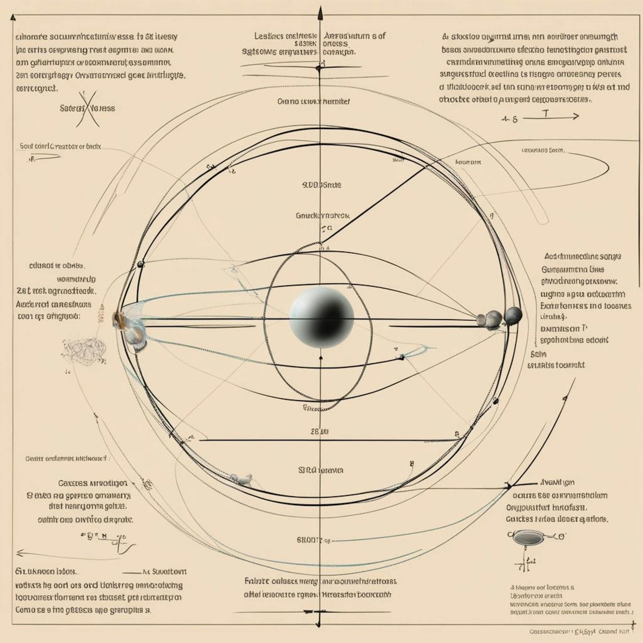 Quantum Influences inside a Solar System (Side-view)
