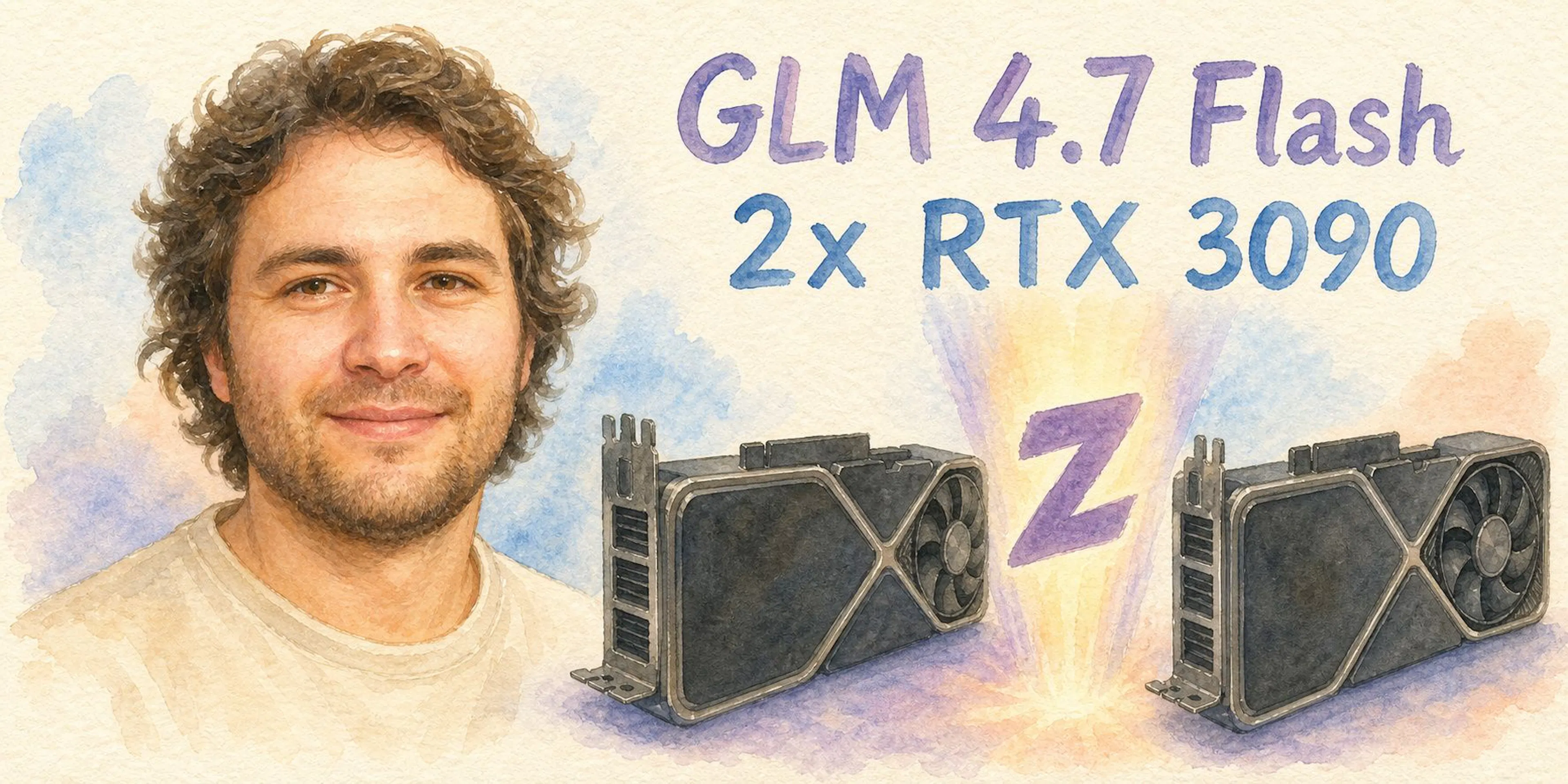 featured image - GLM-4.7-Flash on 2x RTX 3090: My Hands-On Experience