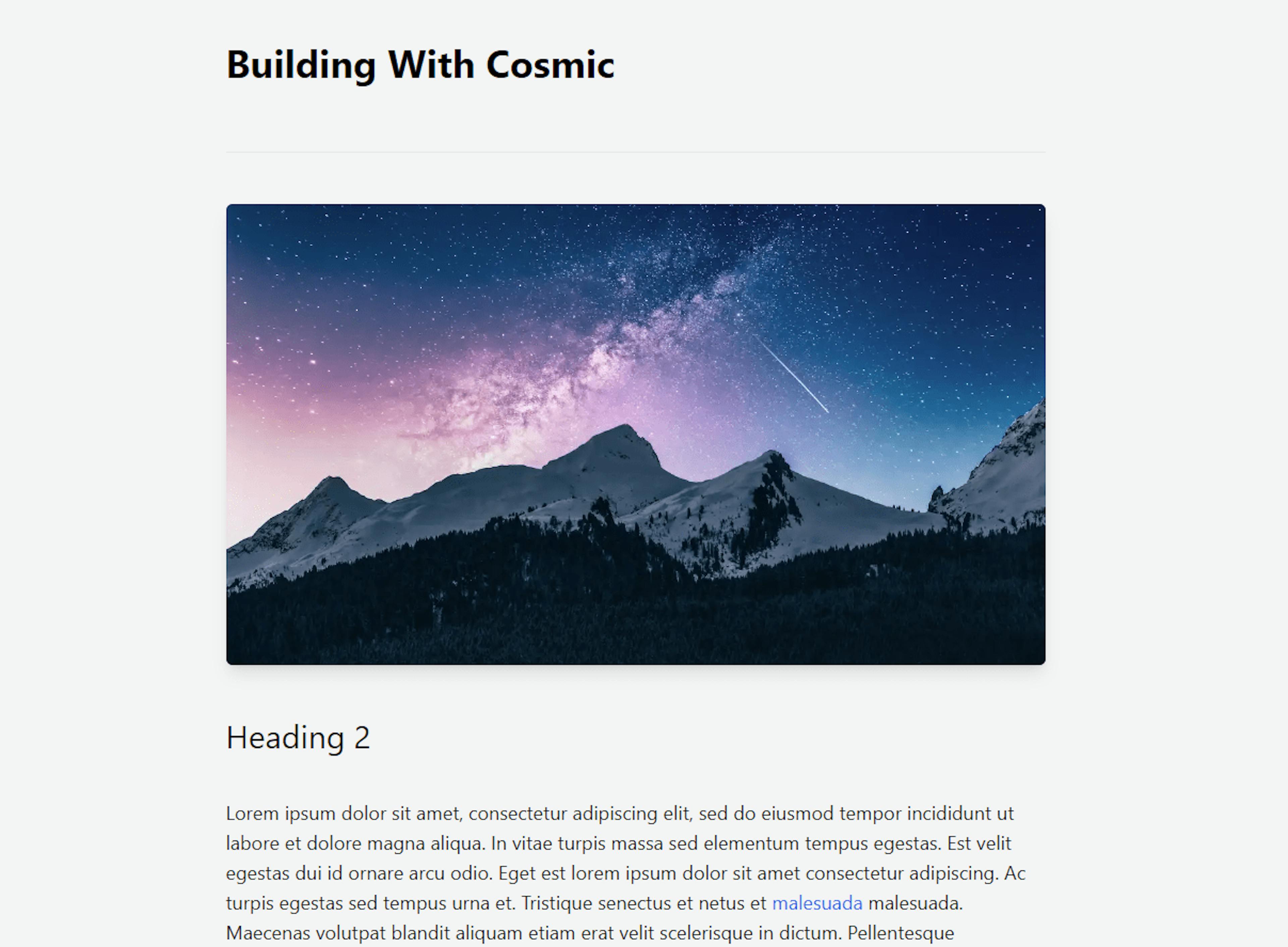 Simple Astro Blog article page