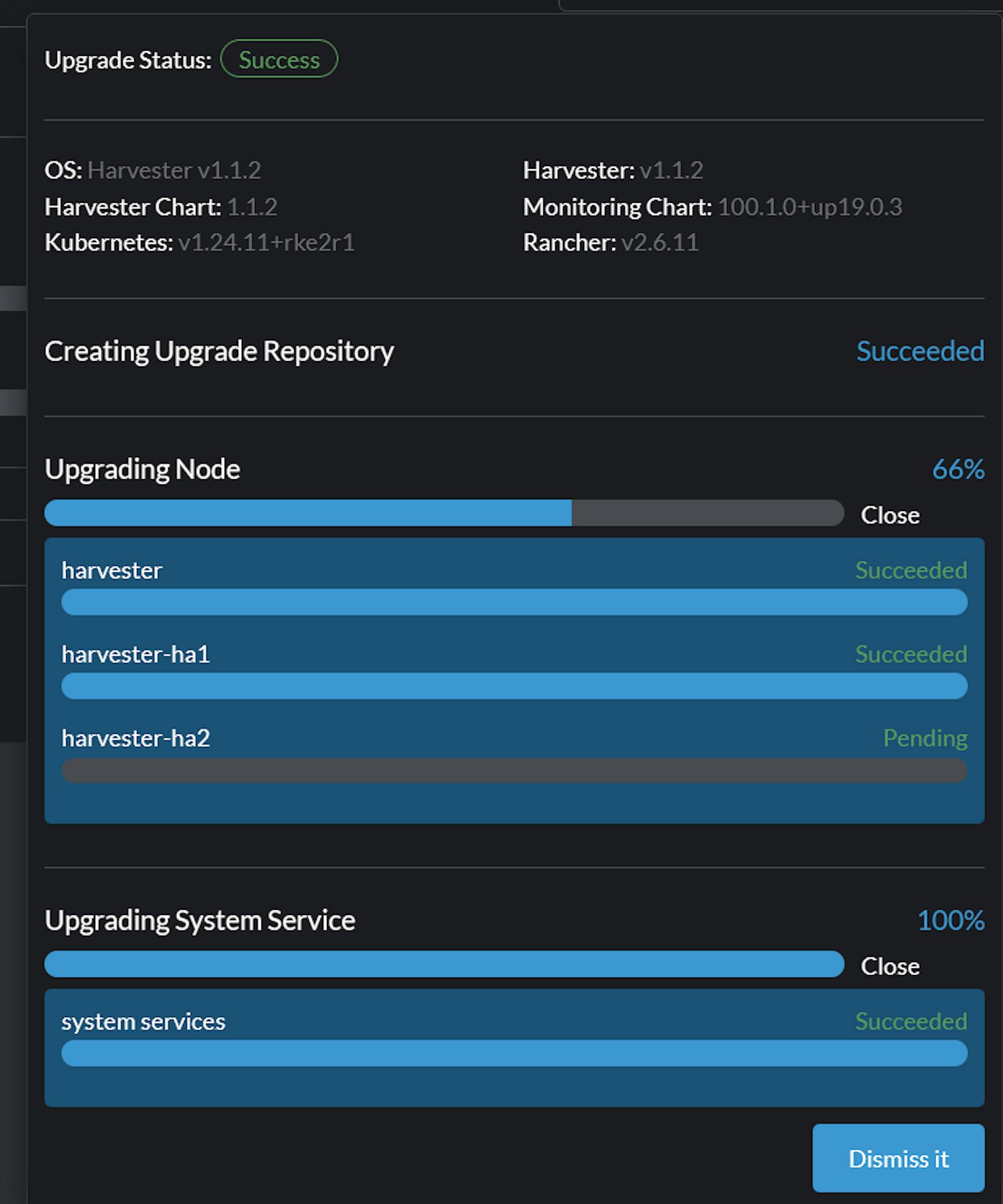 Harvester node 3 could not be upgraded.