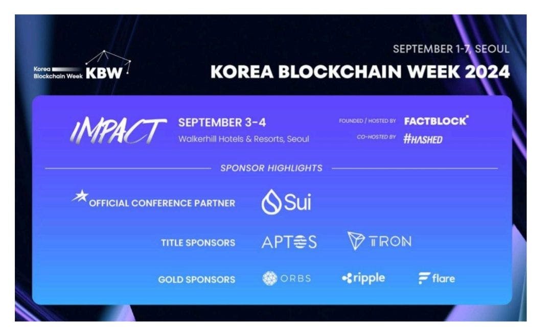 Korea Blockchain Week Names Sui The Official Conference Partner, Announces New Headline Speakers