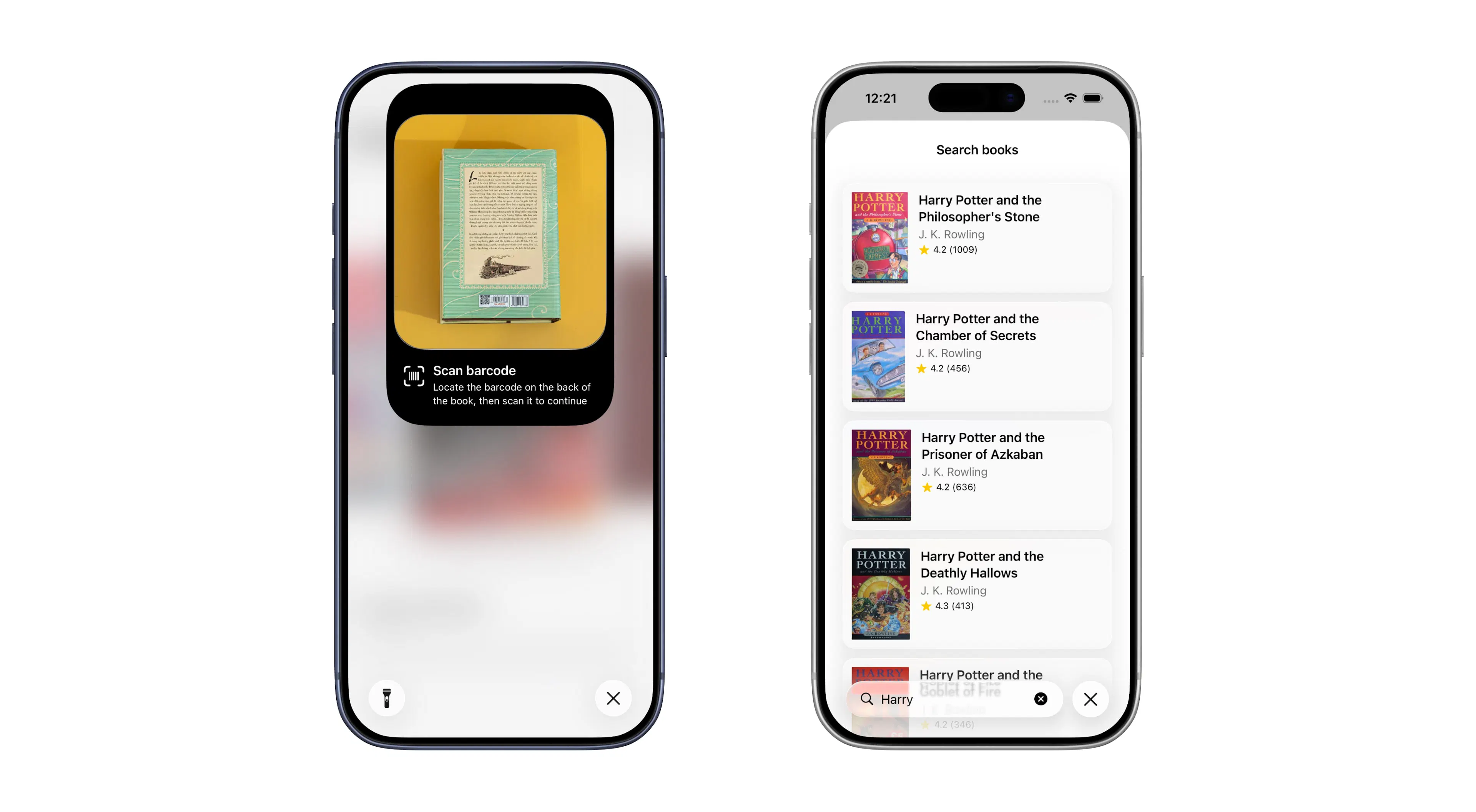 Scan or Search to add books