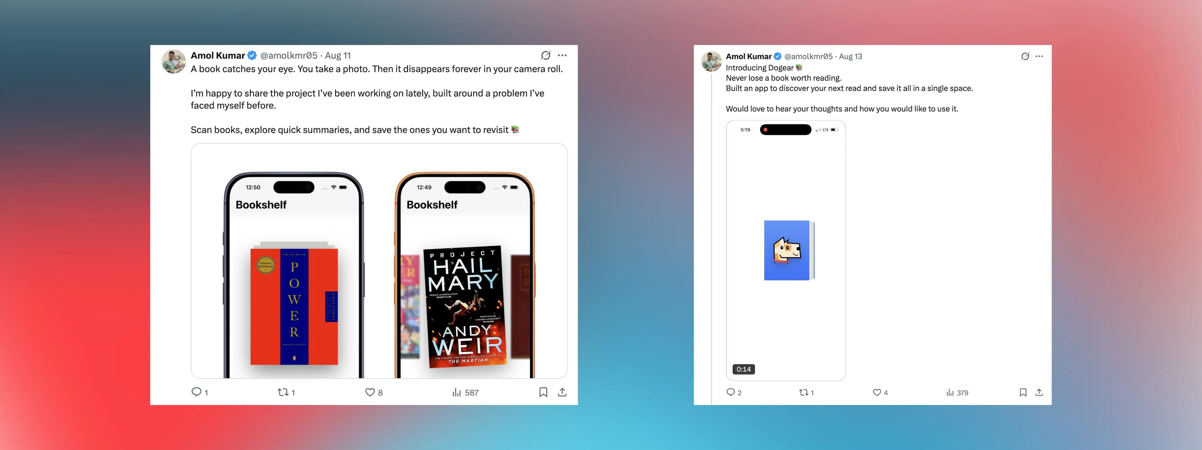 Twitter/X announcement posts