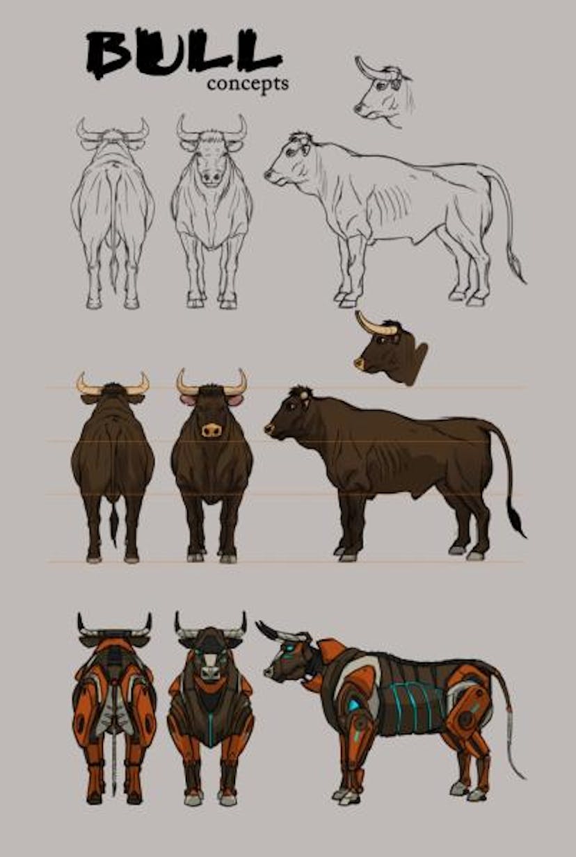 Concept of a Bull Pet