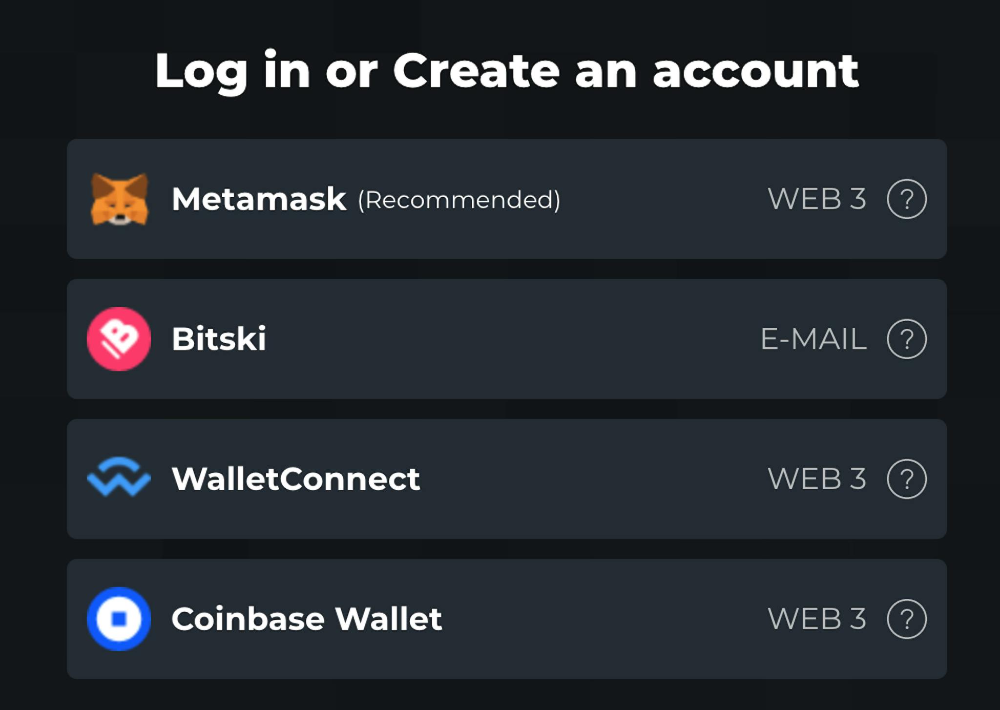 Figure 2. The Web3 wallet interface from a website.