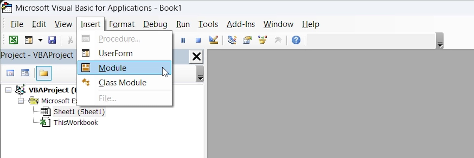 Choose Module Option