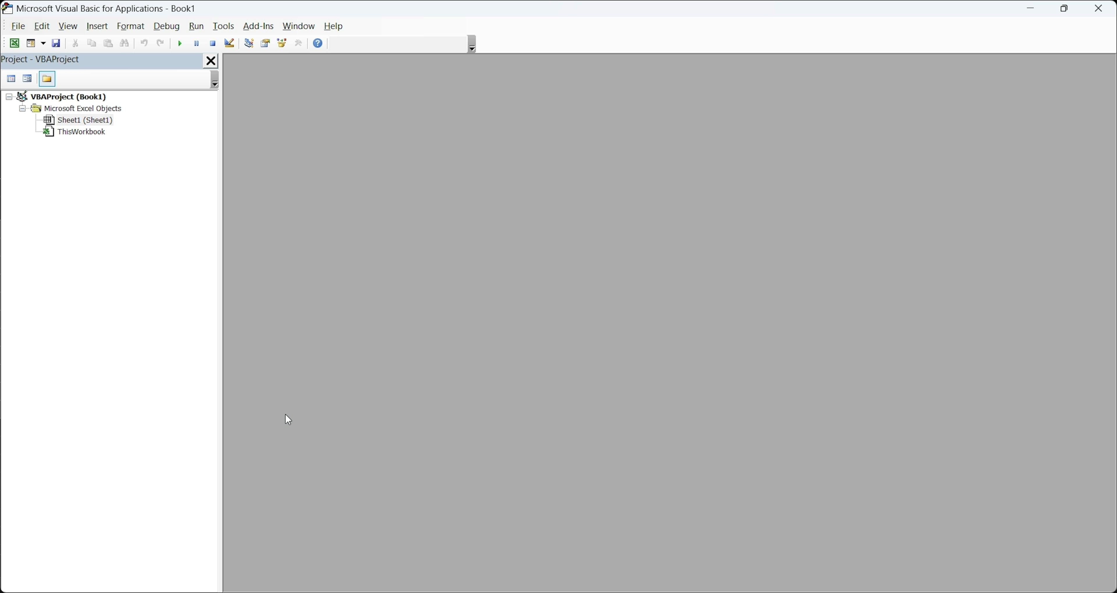 VBA Editor in Excel