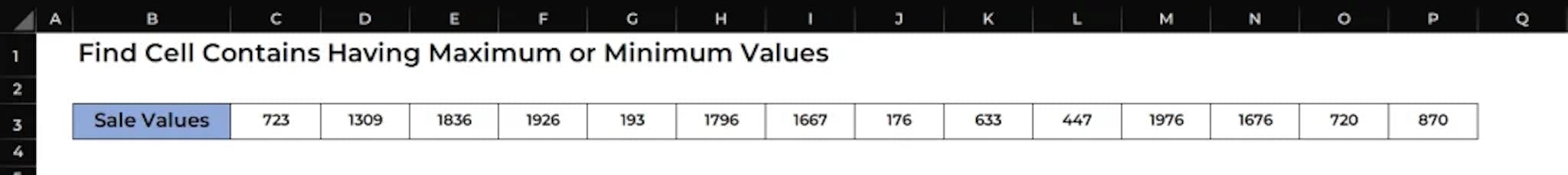 Values ​​are gifts in the columns