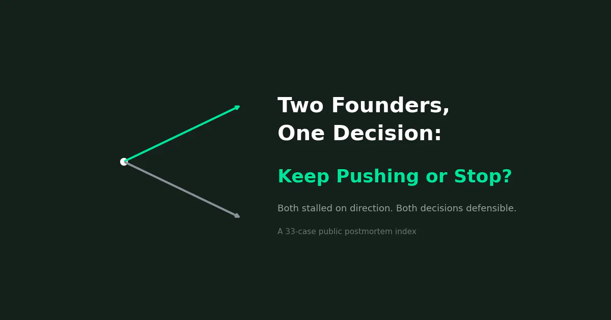 When to Quit or Narrow: Lessons from Two Founders' Stall Decisions