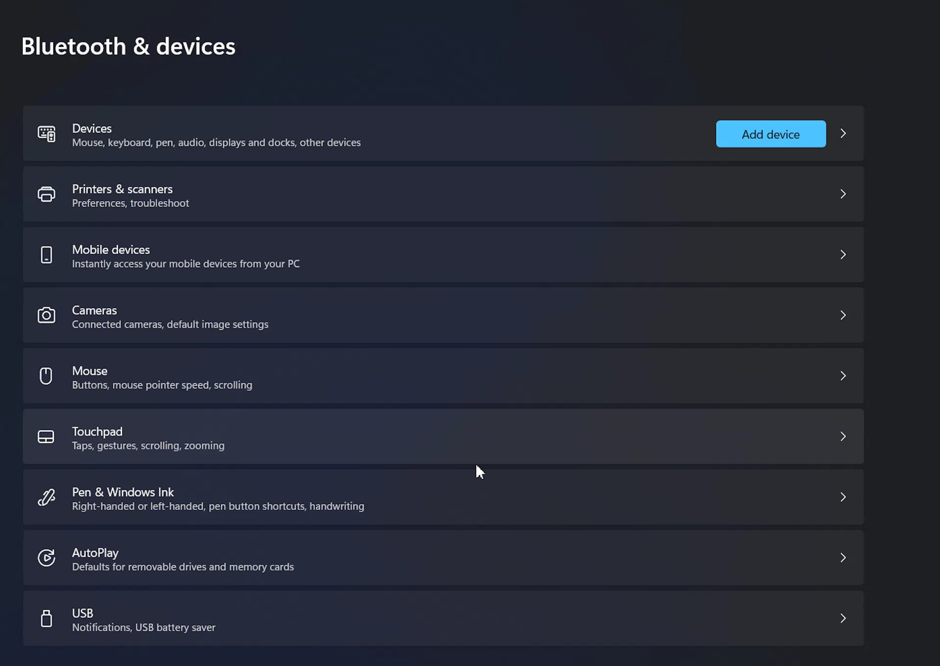 Choose Devices Option