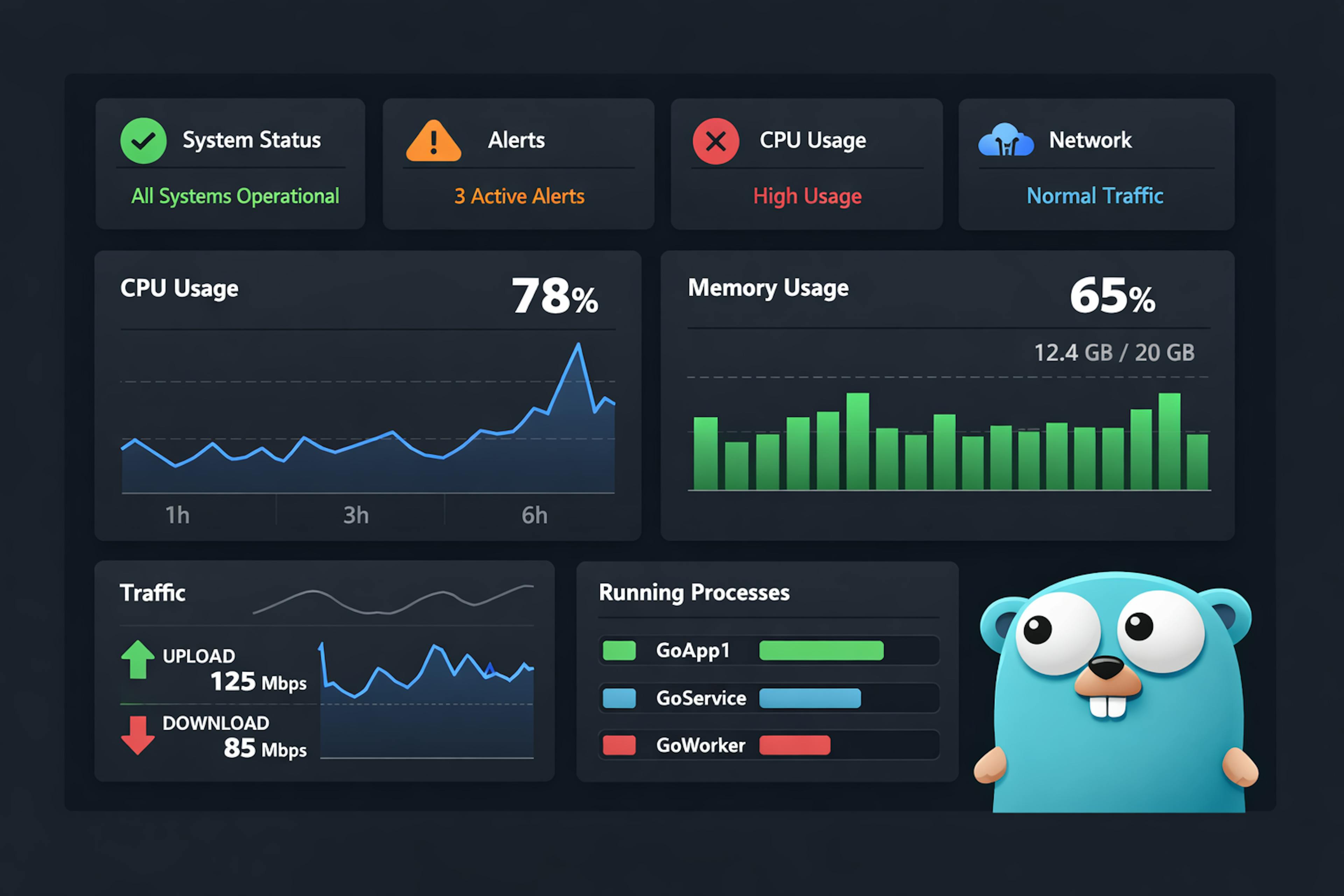 featured image - How to Build a Status Monitoring Service in Go