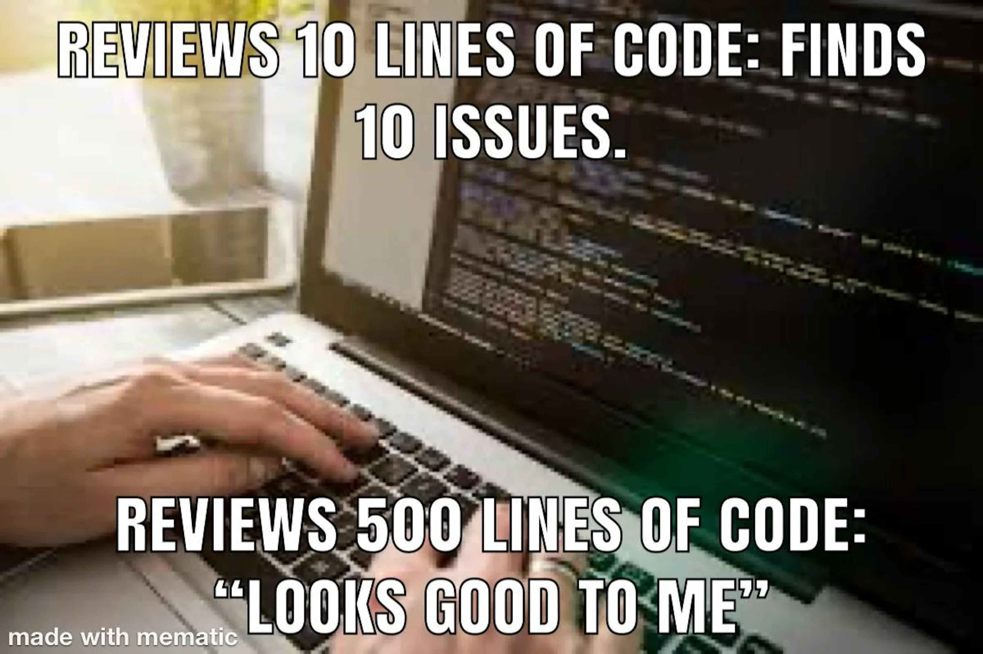 meme de revisão de código