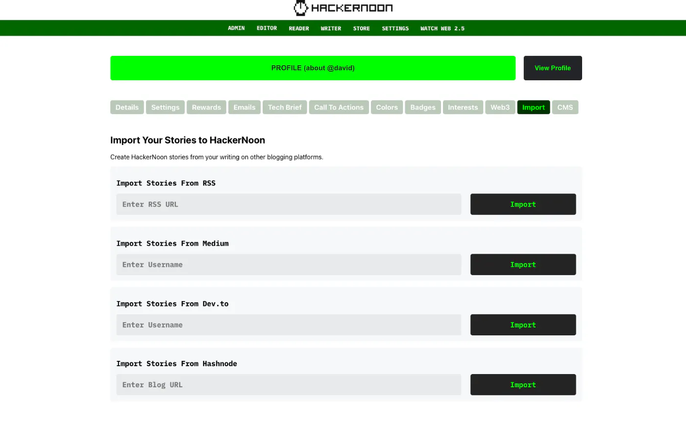 Seamless Story Imports: Bring Your Content to HackerNoon With Ease!