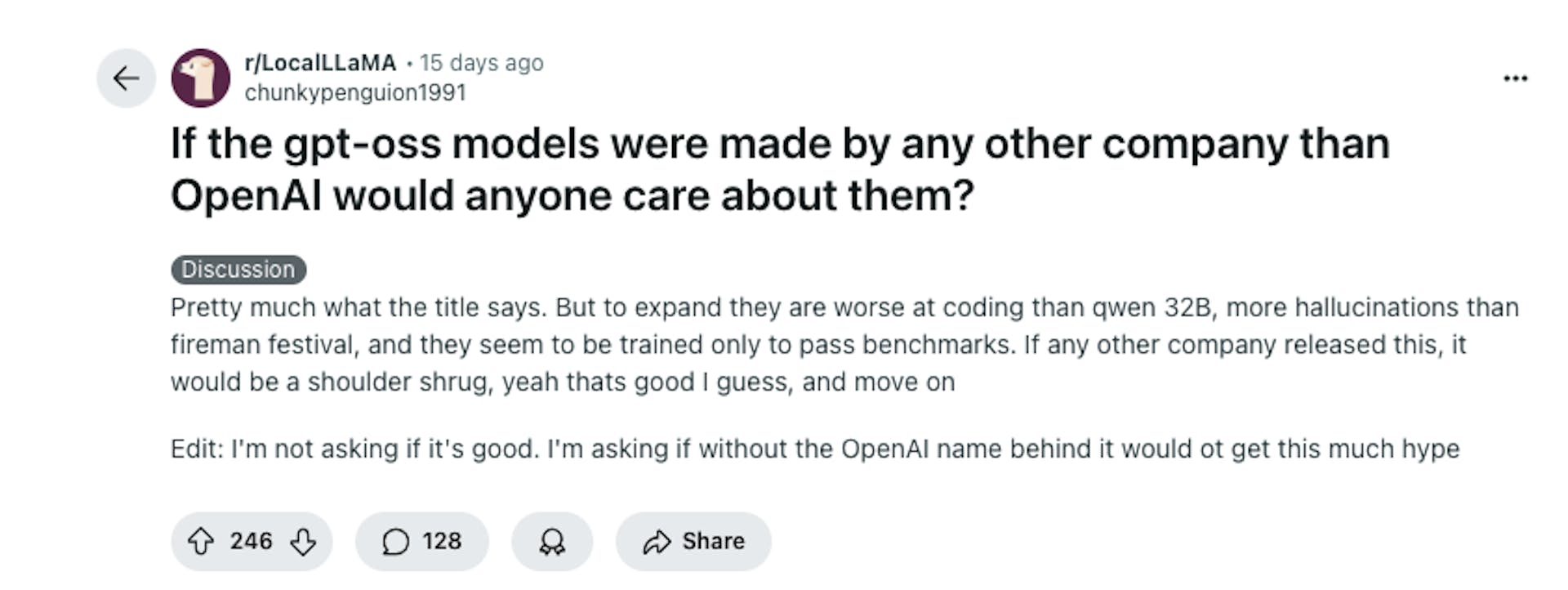 featured image - If GPT-OSS Weren’t OpenAI Models, Would We Still Care?