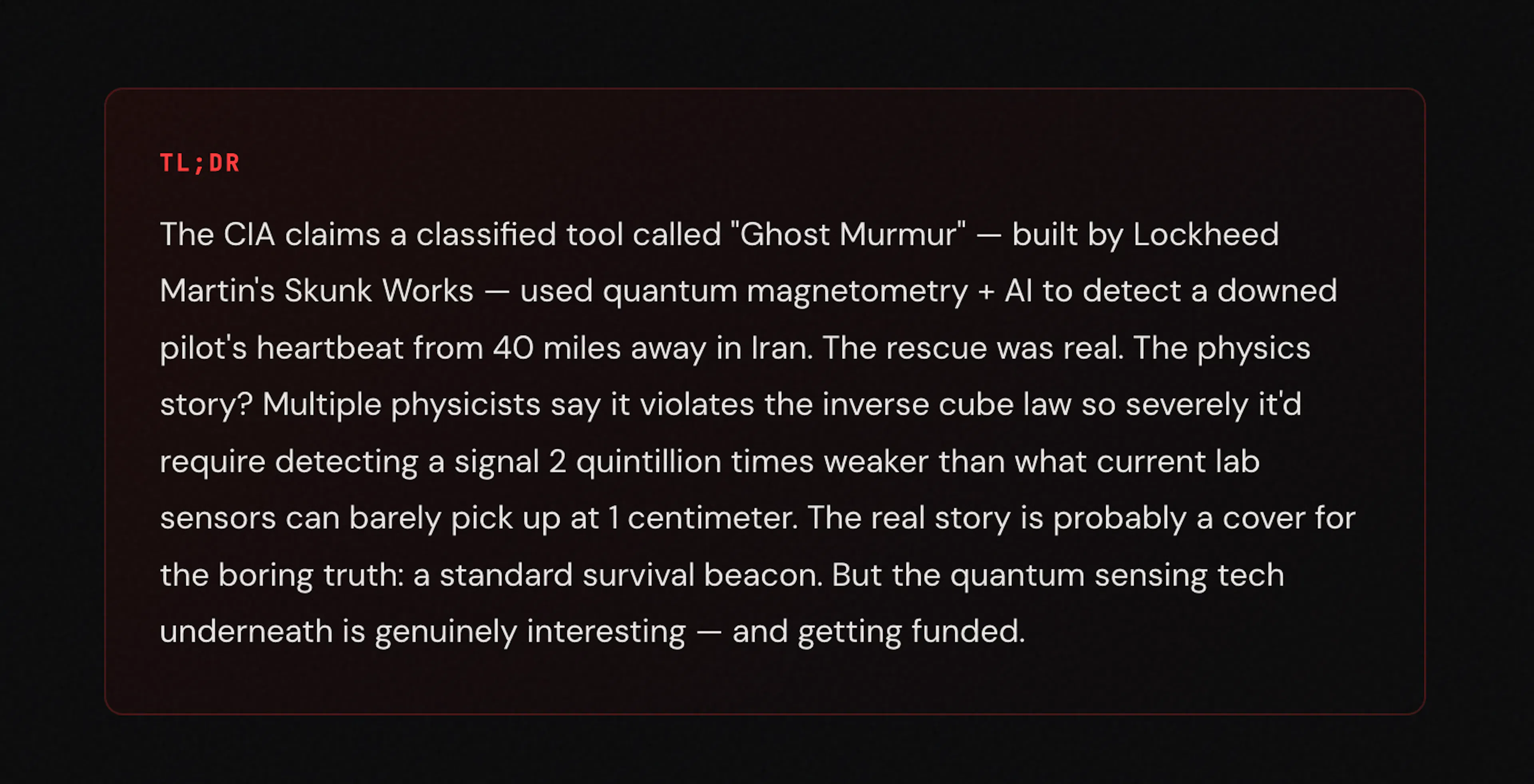 featured image - What Ghost Murmur Technology Actually Is (It's Not a Heartbeat Detector)