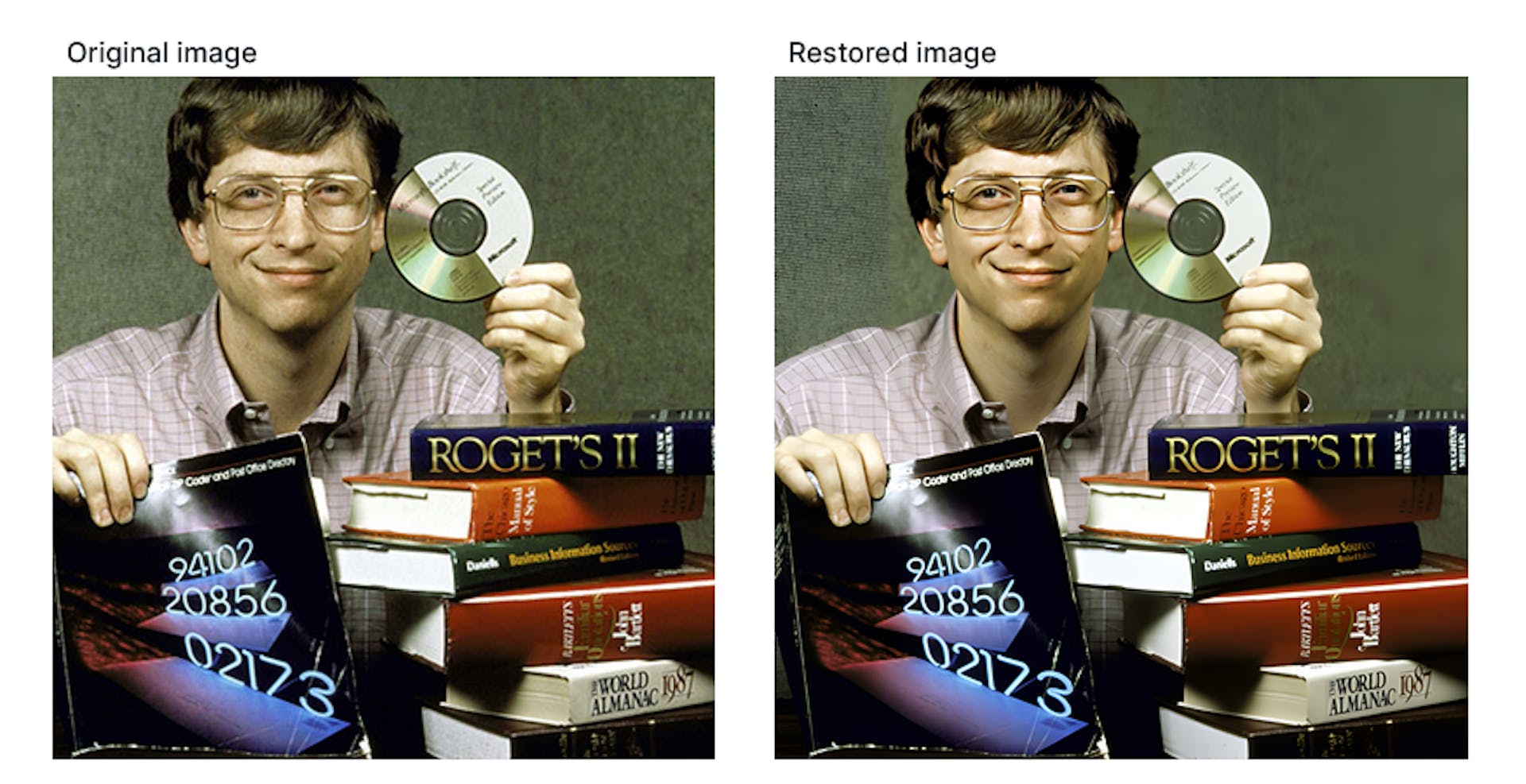 Example of photo restoration