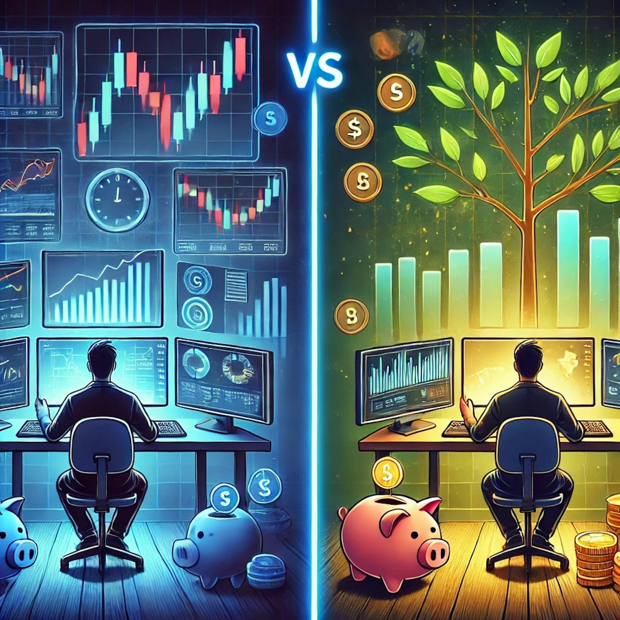 featured image - The Difference Between Crypto Trading and Crypto Investing