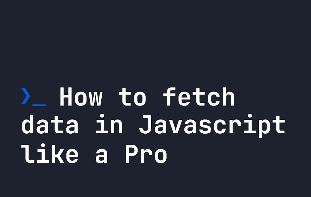 featured image - プロのように Javascript でデータを取得する方法