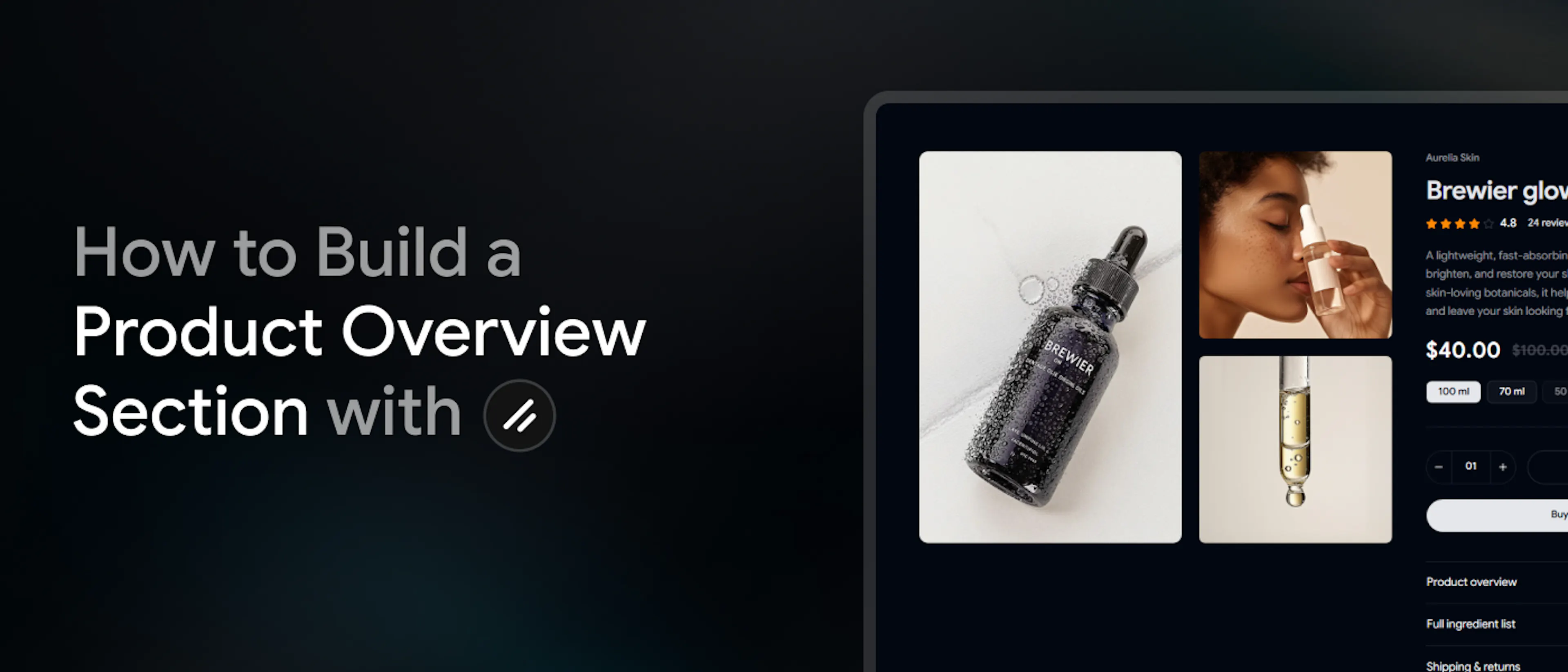 featured image - How to Build a Product Overview Section with shadcn/ui