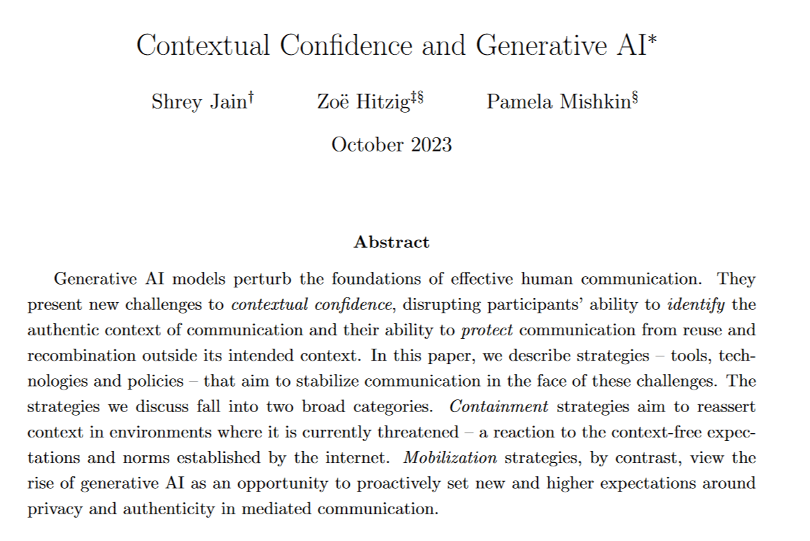 featured image - Generative AI and Contextual Confidence: Abstract & Intro