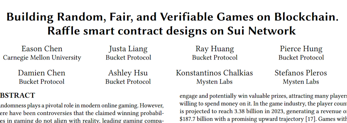 featured image - Designing Fair and Efficient Blockchain Games: A Case Study with Sui Network and DRAND