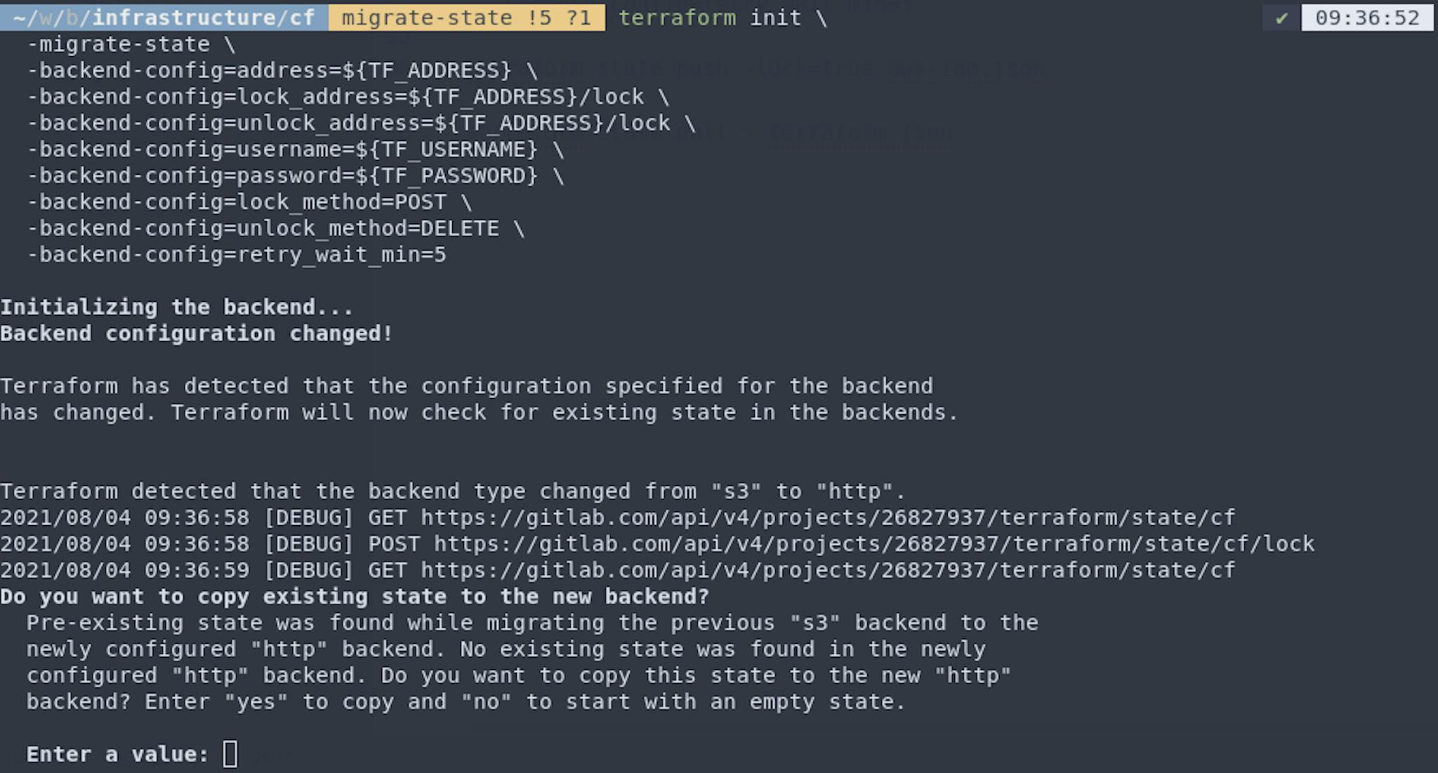 S3 to Gitlab Migrate State Example