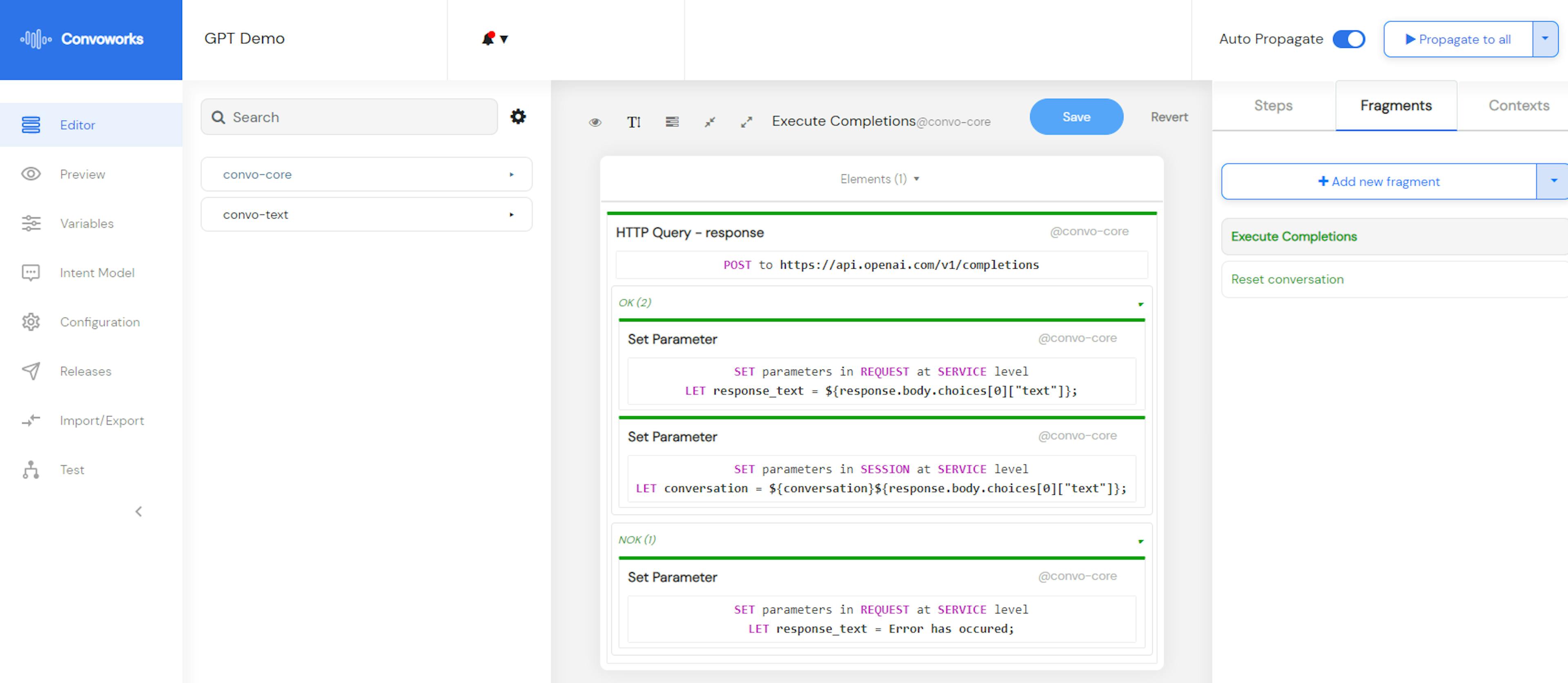 HTTP Query element configuration