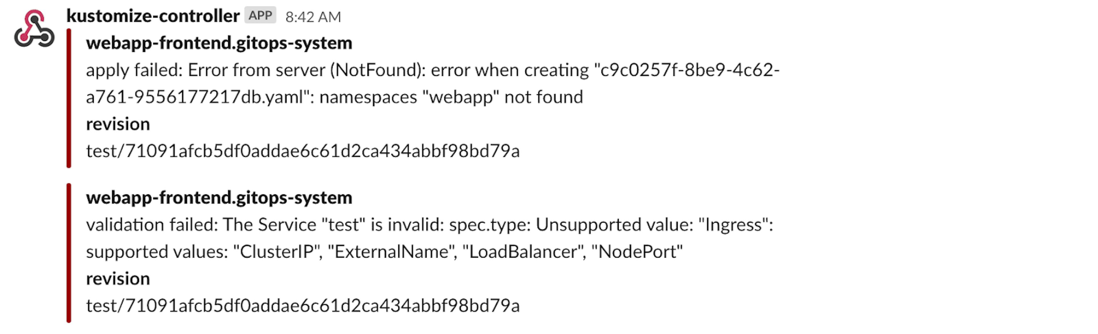 Flux Slack Error Alerts