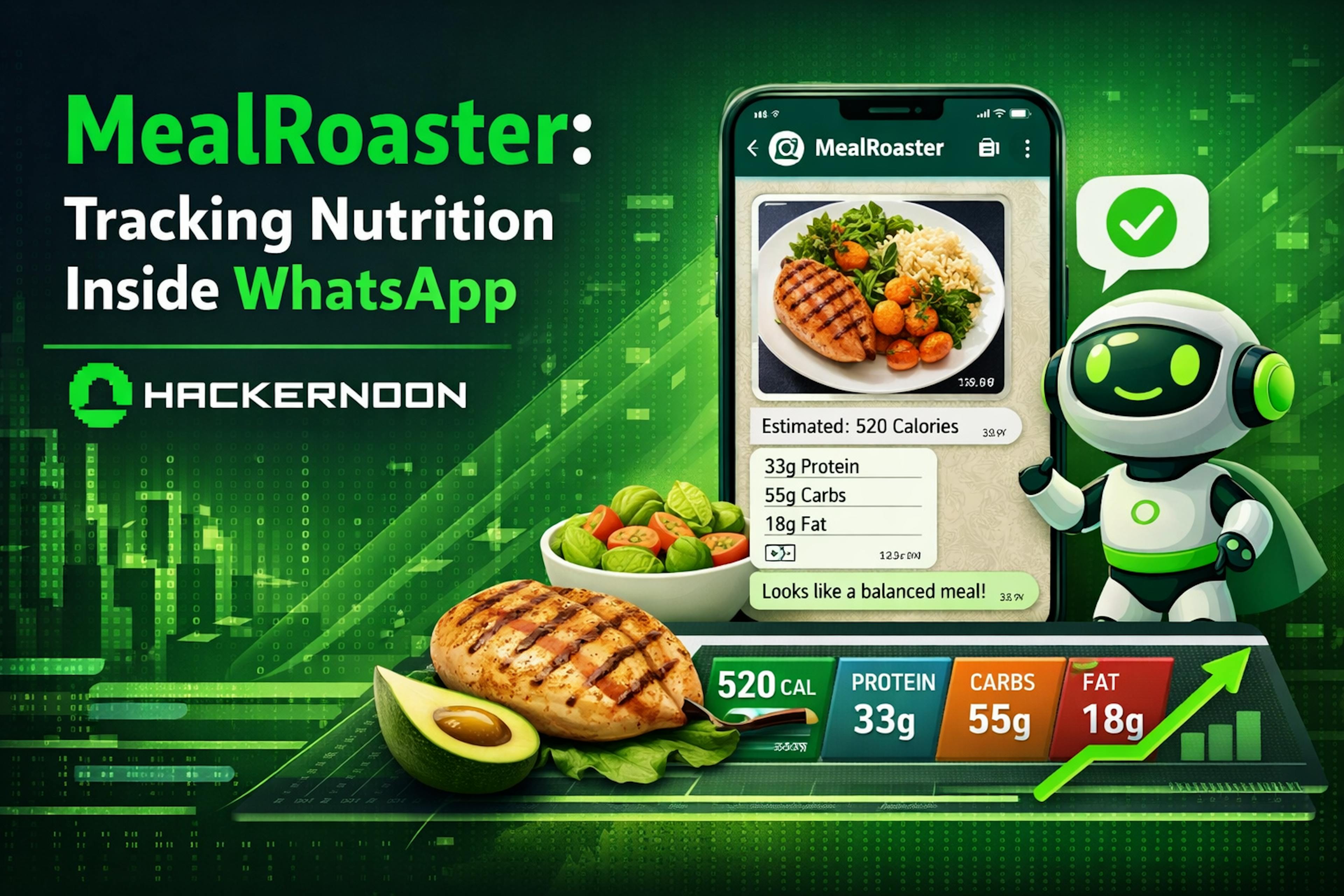 featured image - MealRoaster Earns a 41 Proof of Usefulness Score by Building an AI-Powered Nutrition Assistant on WhatsApp