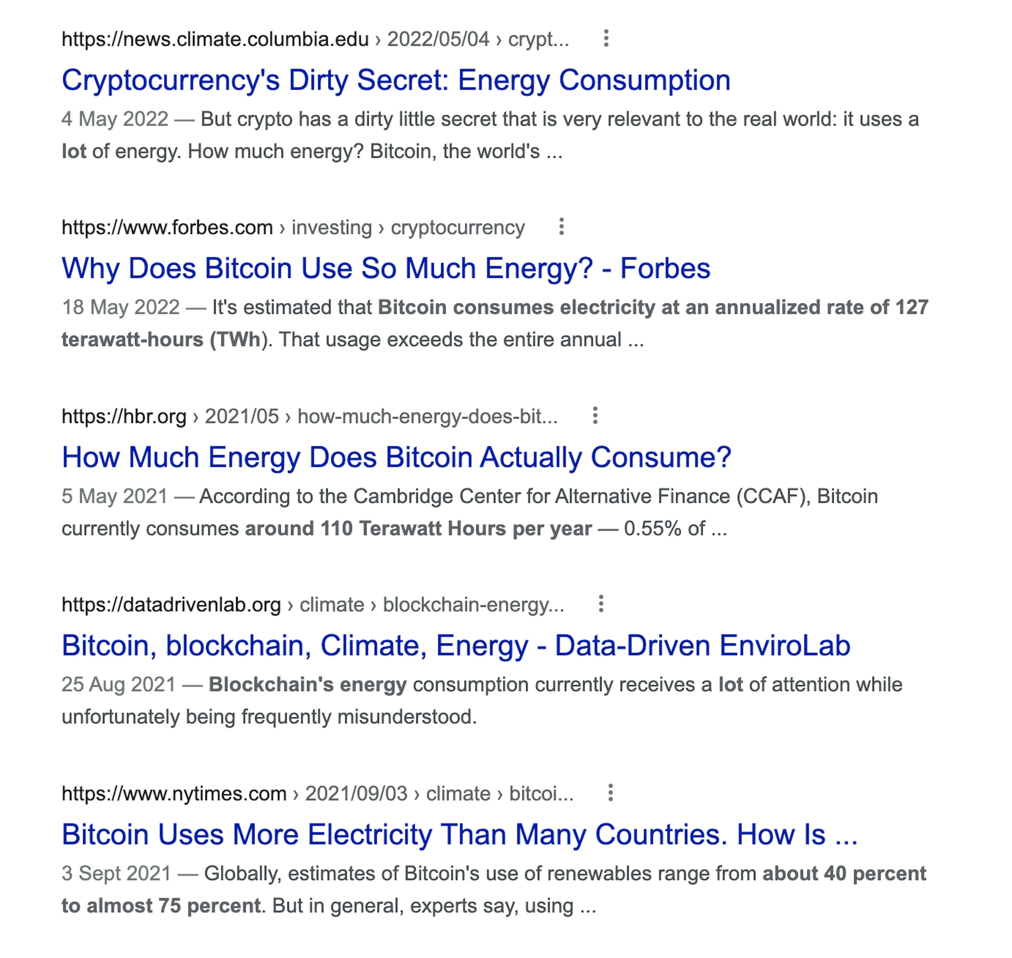 Common news about blockchain energy usage