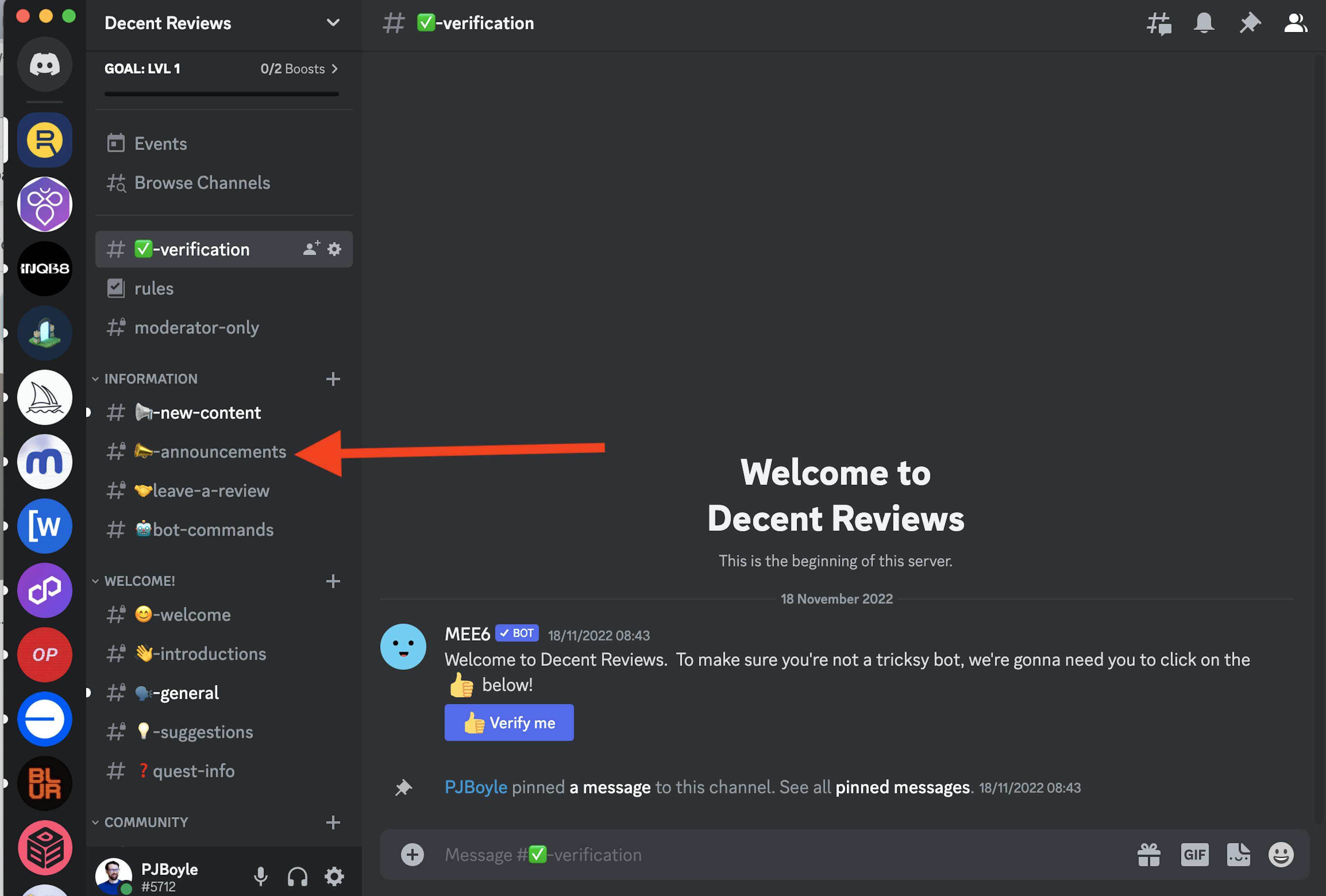 Discord for communications problem