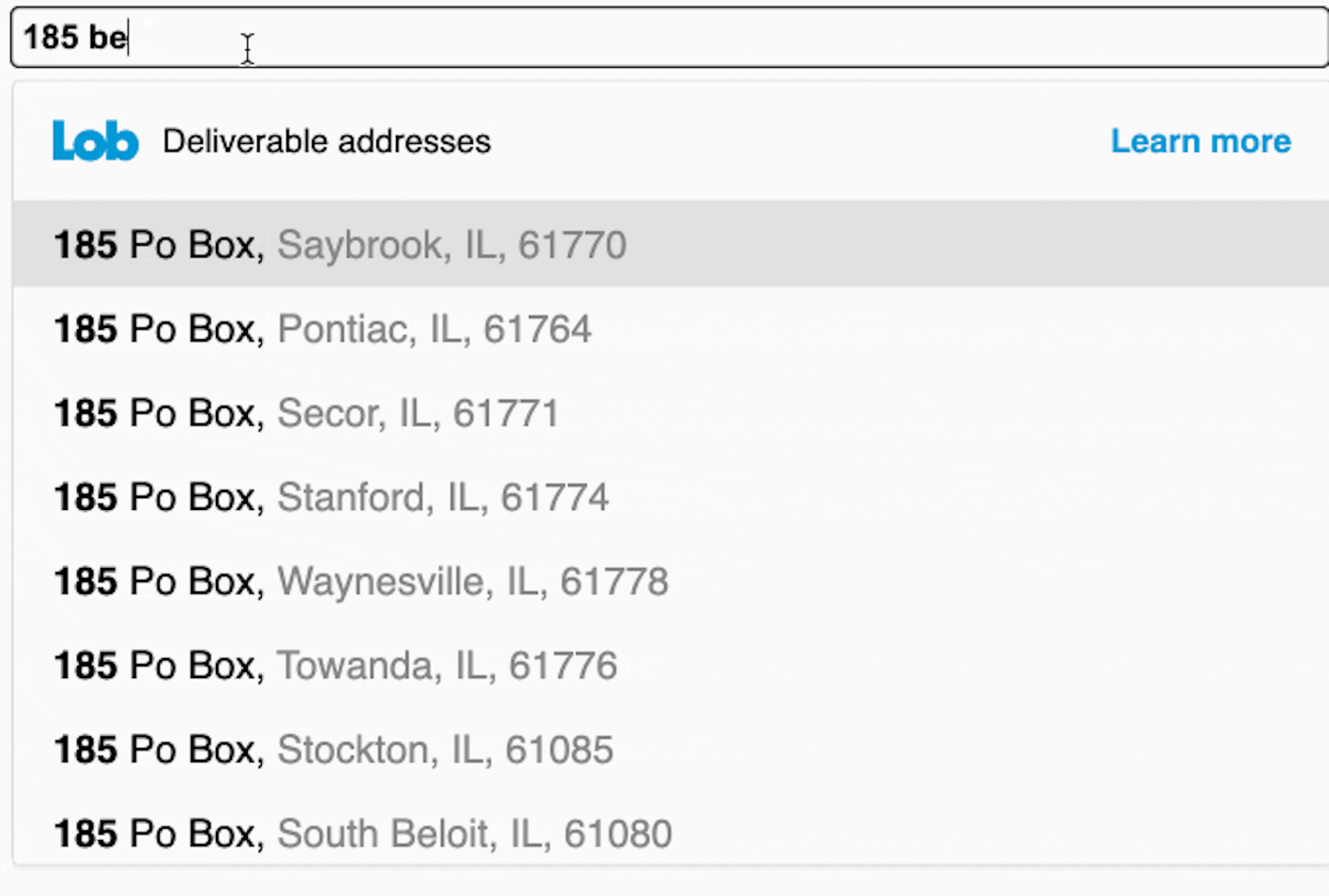 Single-line address autocomplete example