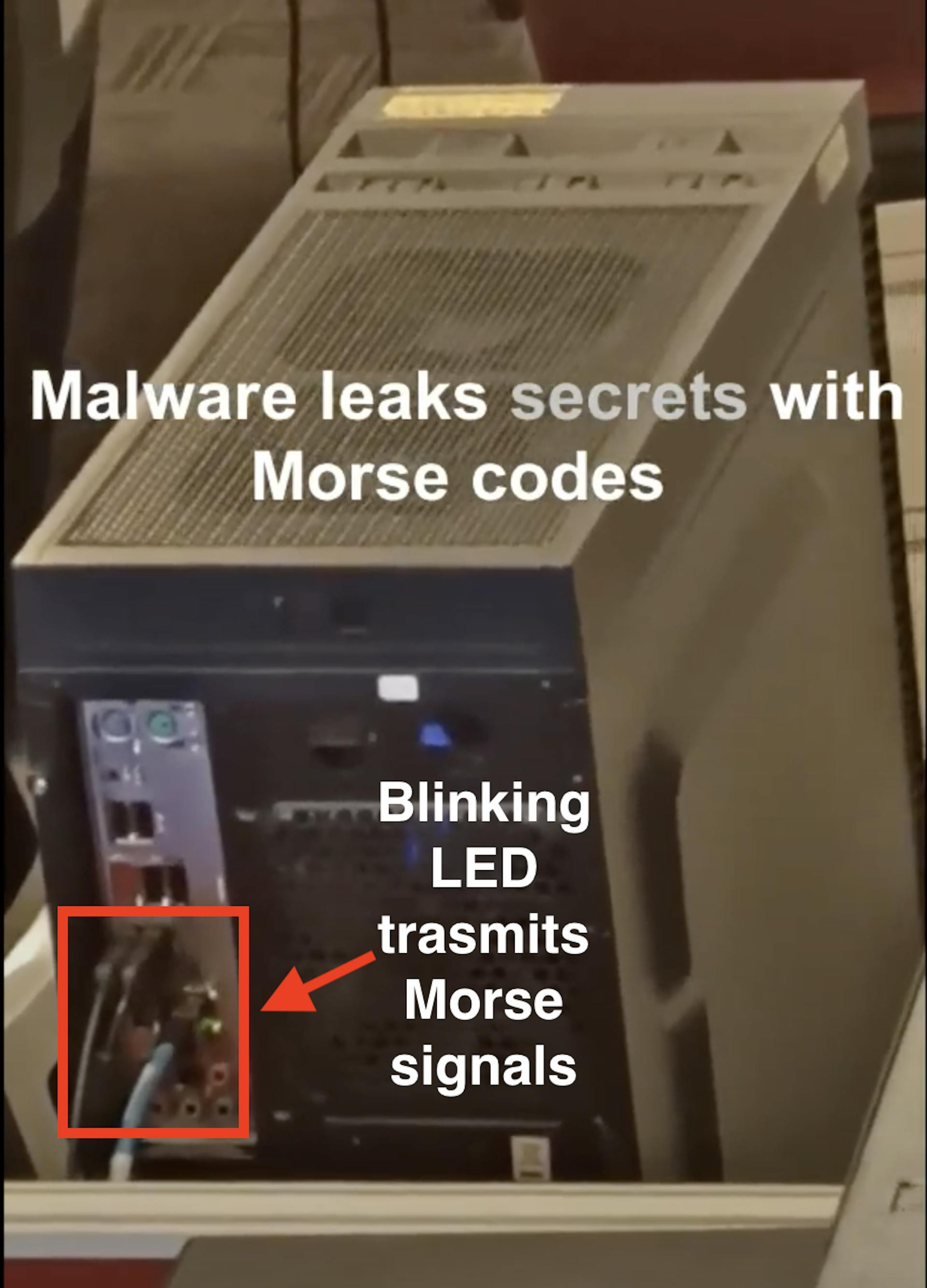 CCTV Camera Captures Morse code from Blinking LED