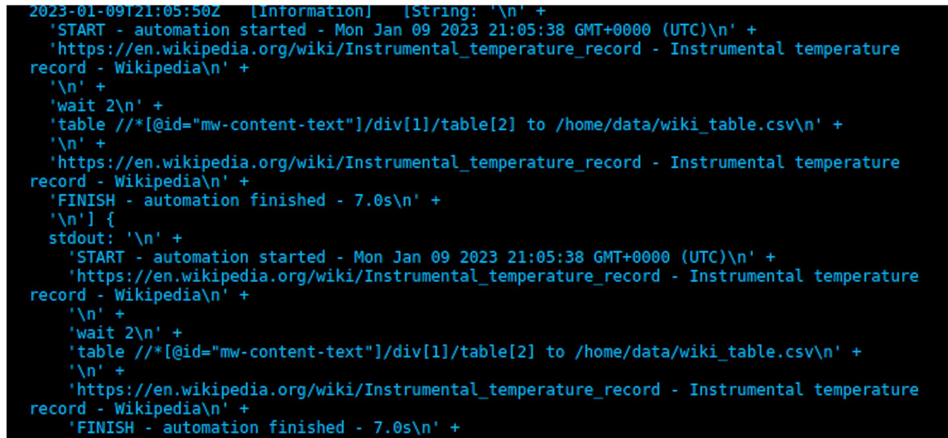 Azure Function Test/Run console output