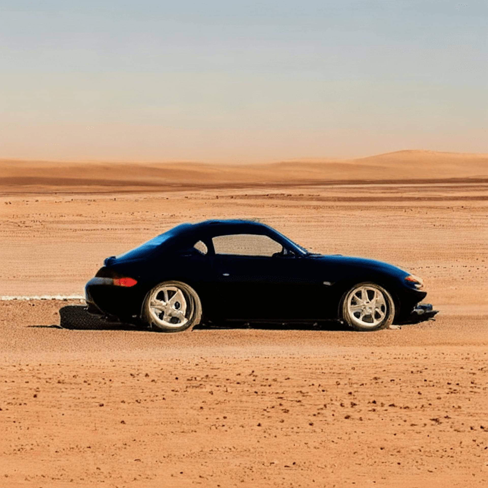 voiture de sport dans le désert