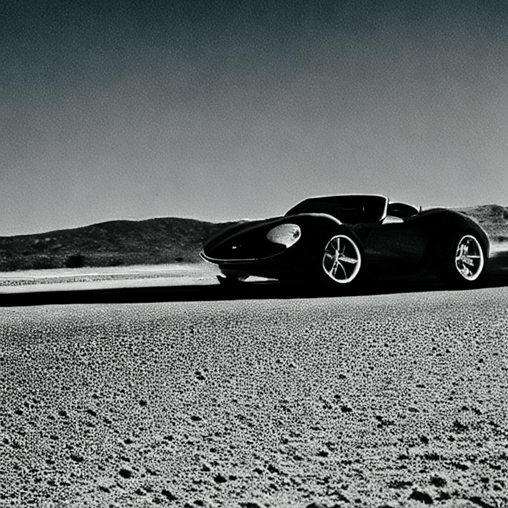 sports car in the desert