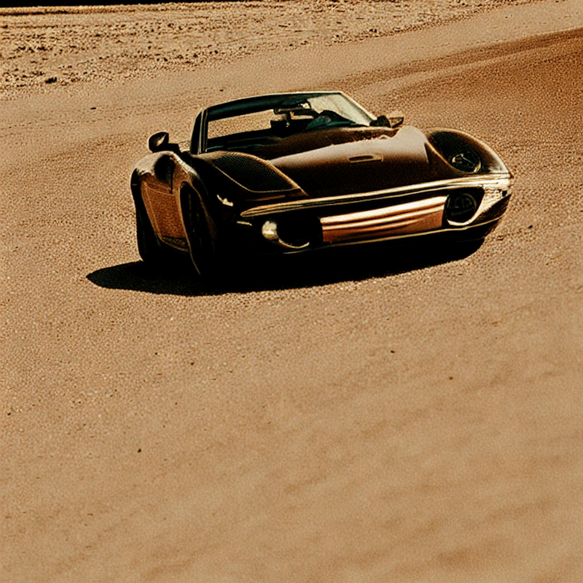 sports car in the desert