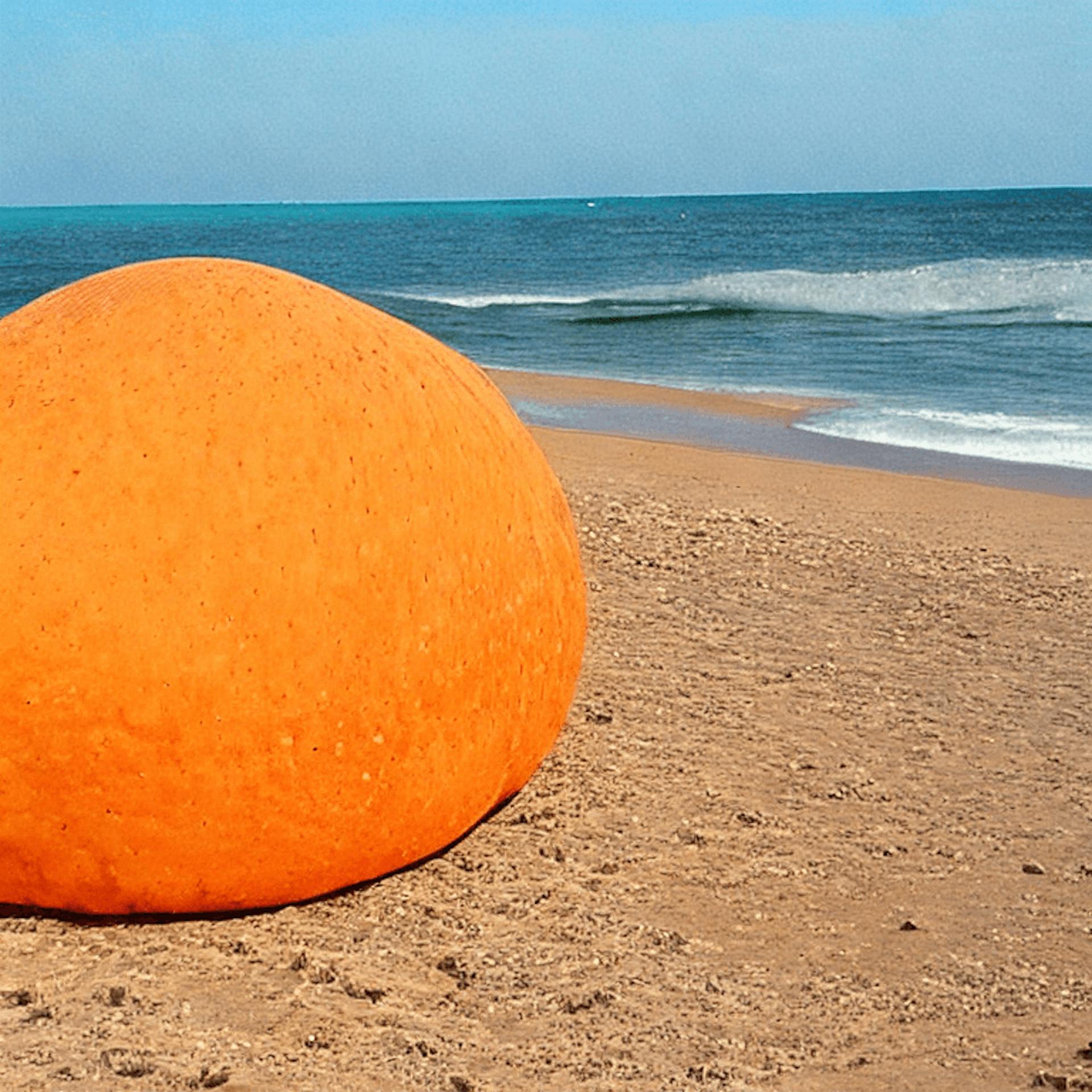 Cantaloup géant à la plage