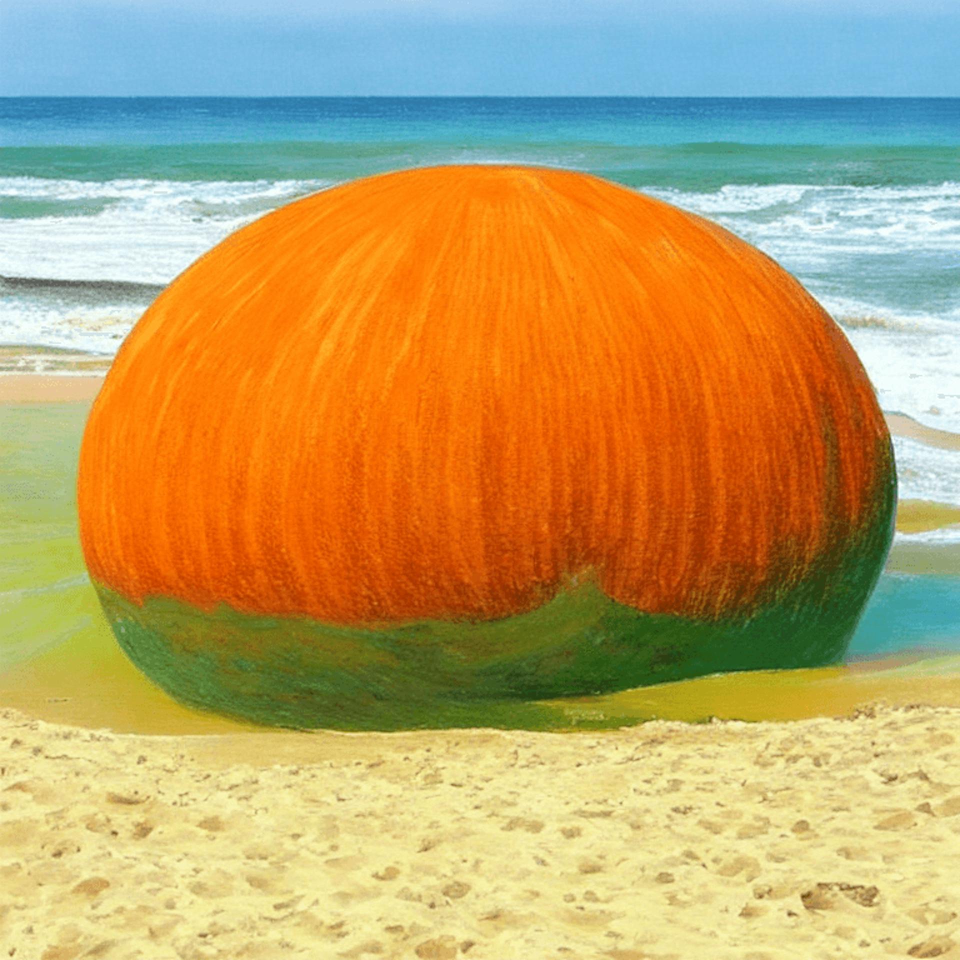 cantaloup géant à la plage