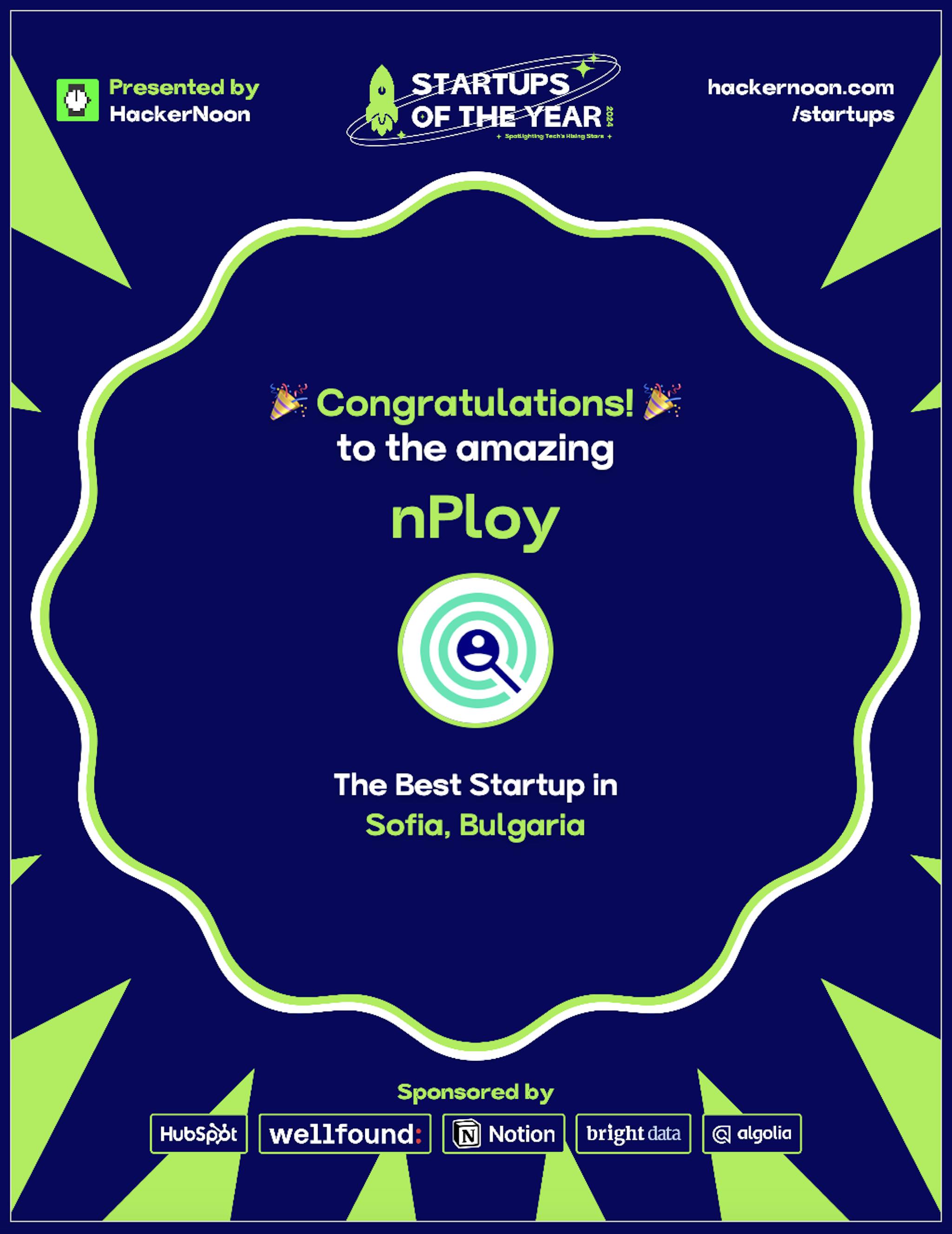 featured image - Meet nPloy, Winner of Startups of The Year 2024 in Sofia, Bulgaria/SaaS