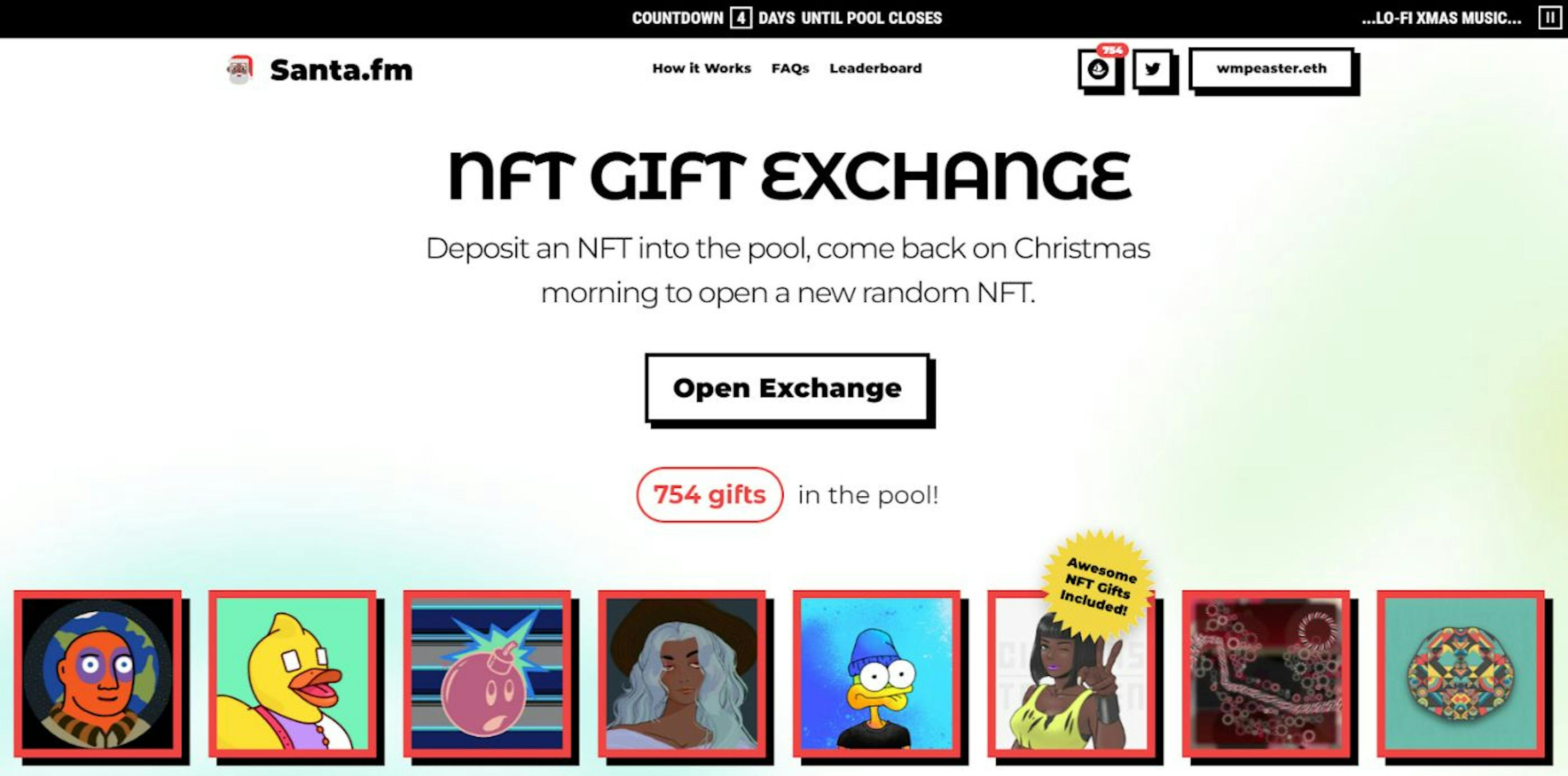 featured image - Le Père Noël nous a apporté une plateforme d'échange de cadeaux NFT